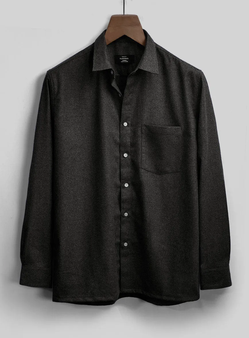 Light Weight Hamburg Charcoal Tweed Shirt