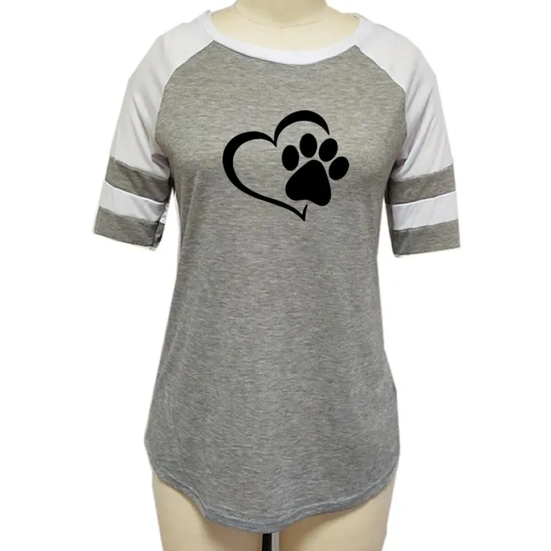 Love Dog Paw Print Top Shirt