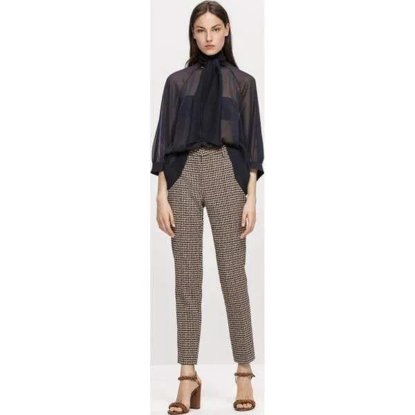 Luisa Cerano T Houndstooth Checked Trousers  628211/2468 2977