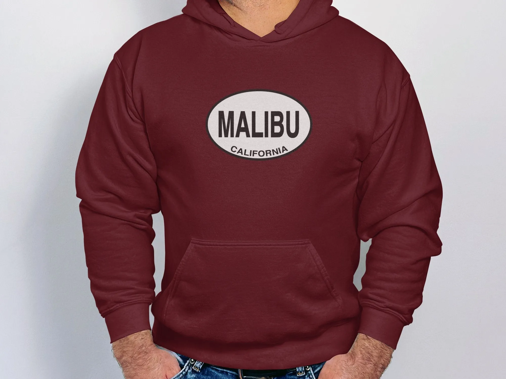 Malibu Mens Hoodie - Stylish Coastal Gear for Beach Lovers