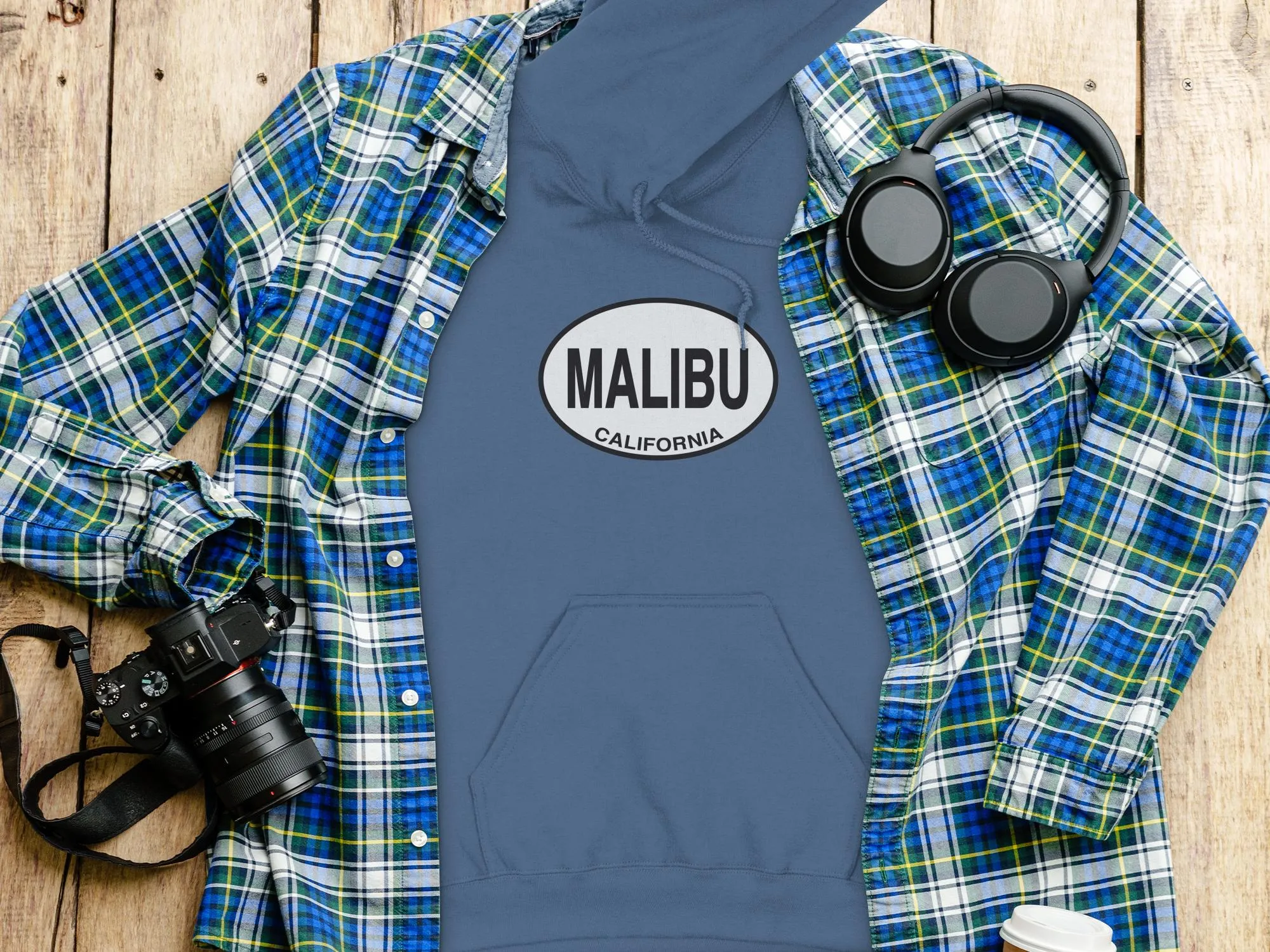 Malibu Mens Hoodie - Stylish Coastal Gear for Beach Lovers
