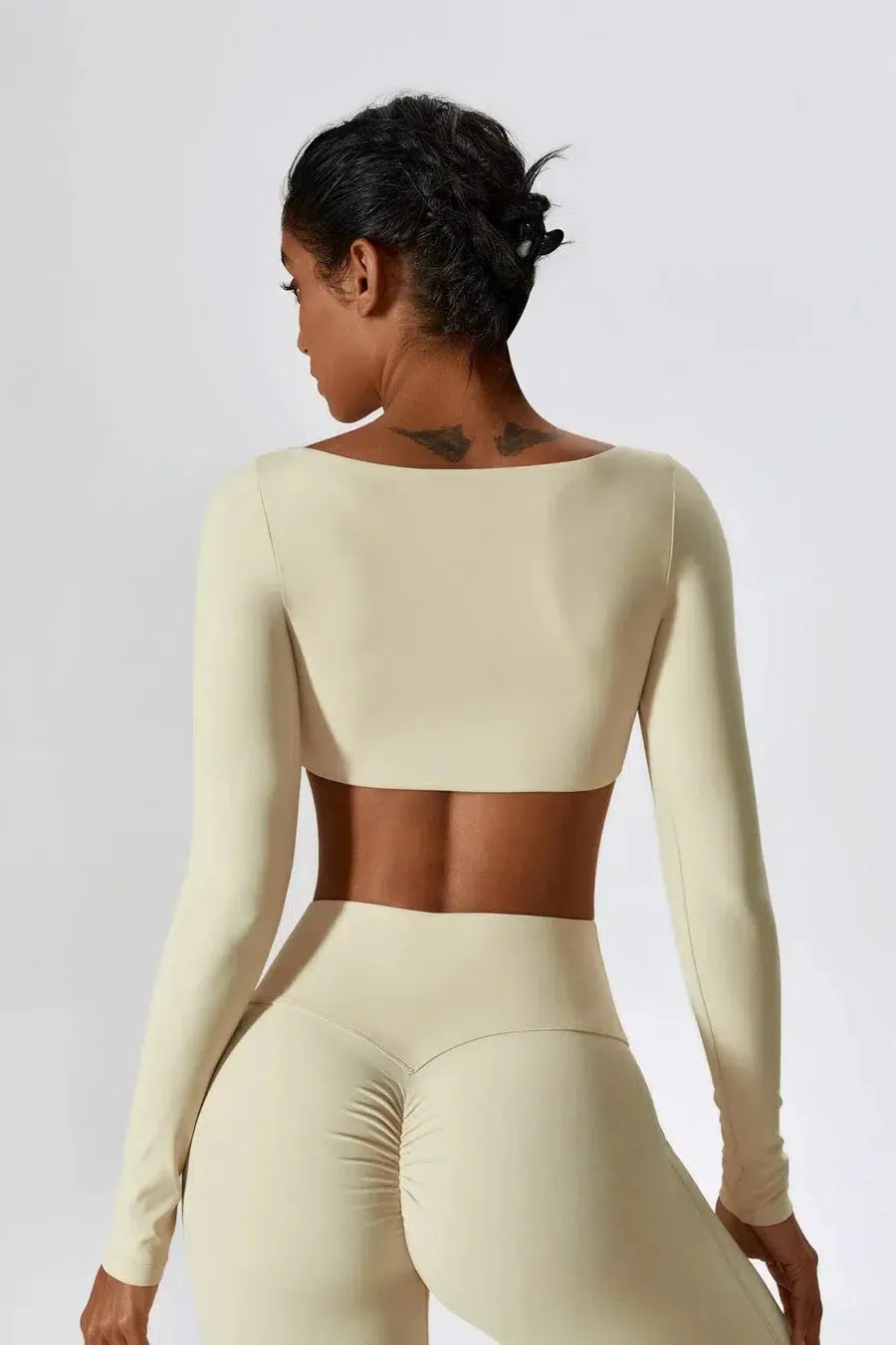 Malika – U-neckline – Sculpting cropped tank top