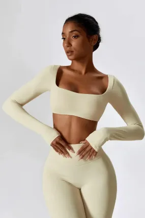 Malika – U-neckline – Sculpting cropped tank top