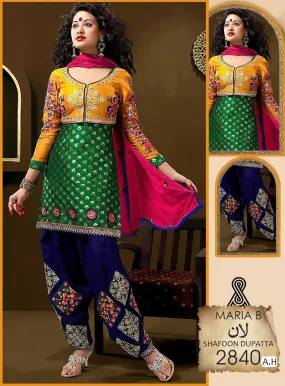 MARIA B Shafoon Dubatta 3 PC Colorful Lawn Suit High Lawn Quality 2840