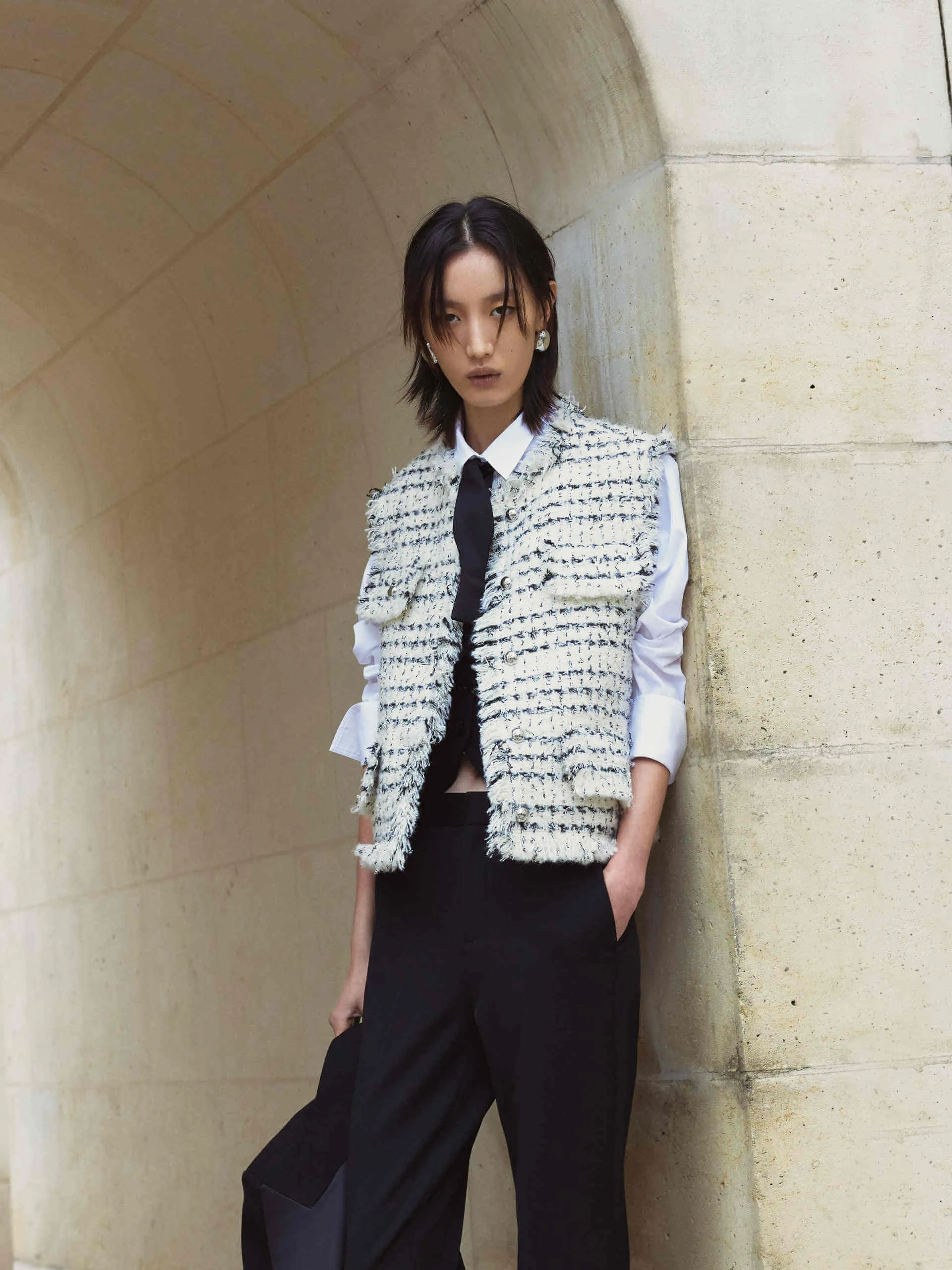 Marled Tweed Waistcoat