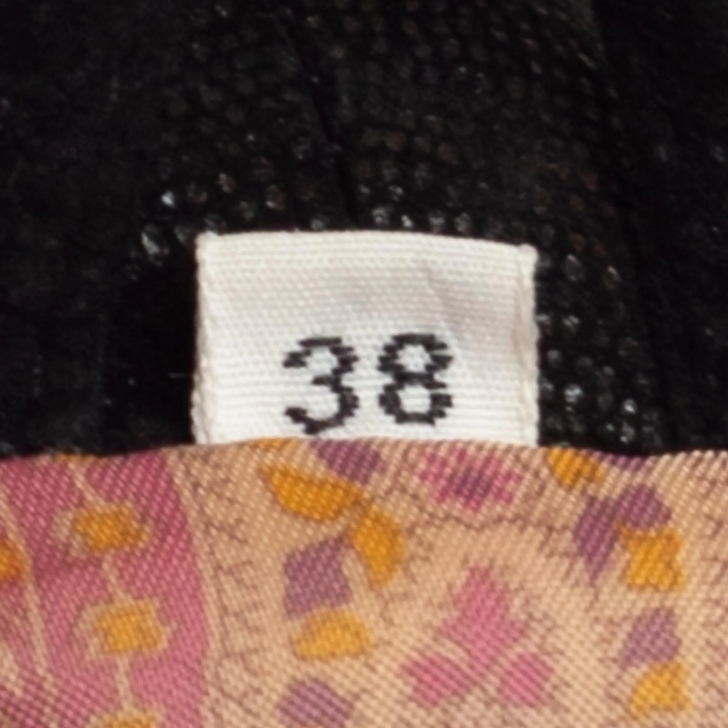 Medium 80s Black Embossed Suede Cropped Hooded Jacket
