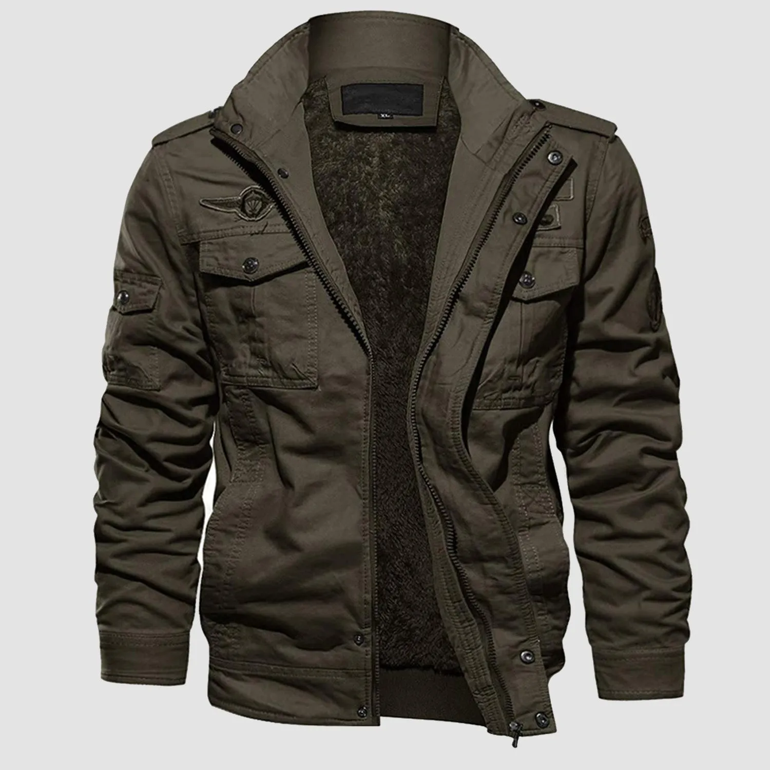 Men's Military Bomber Jacket - Winter Tactical Fleece