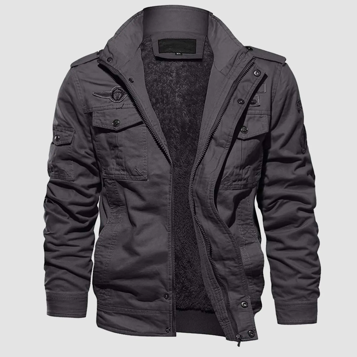 Men's Military Bomber Jacket - Winter Tactical Fleece