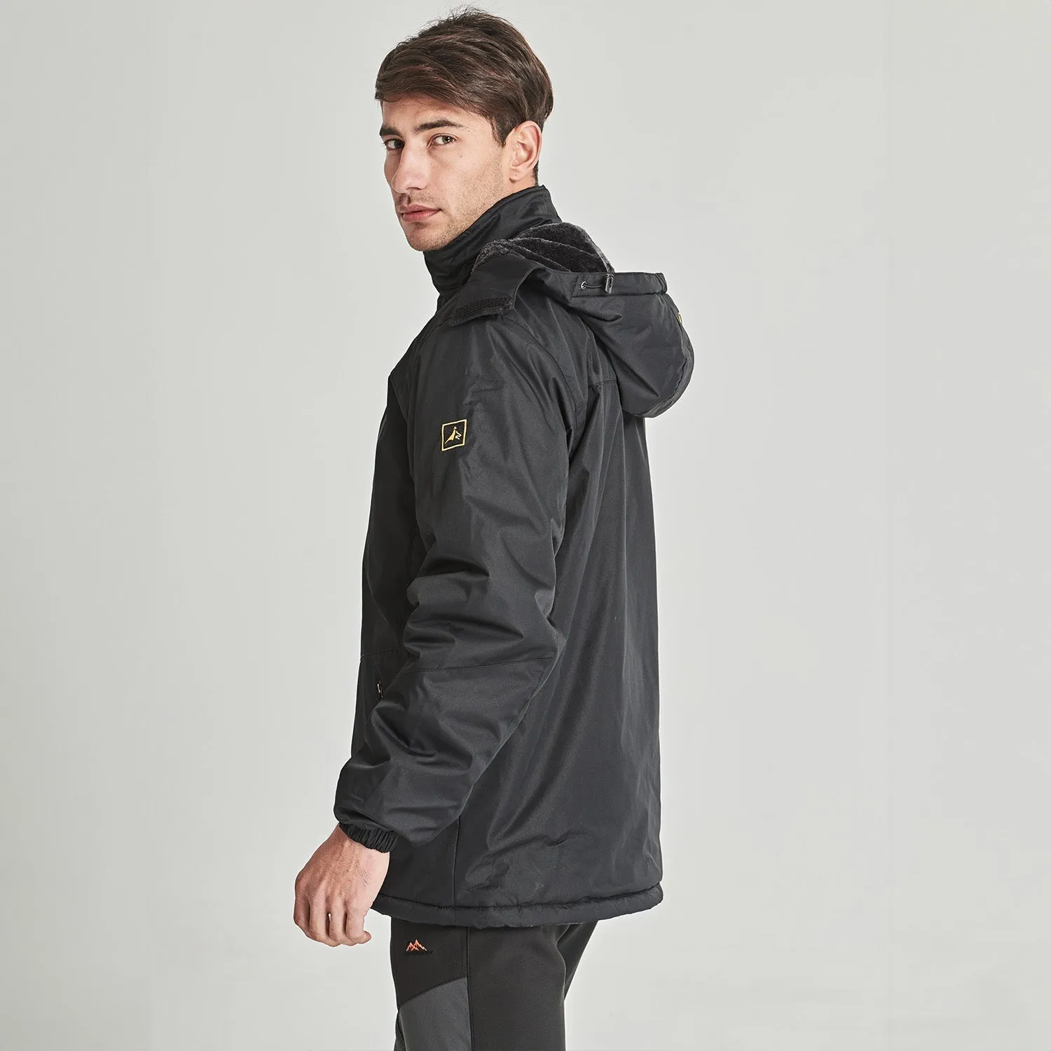 Men's Water-Repellent Winter Ski Jacket with Fleece Lining