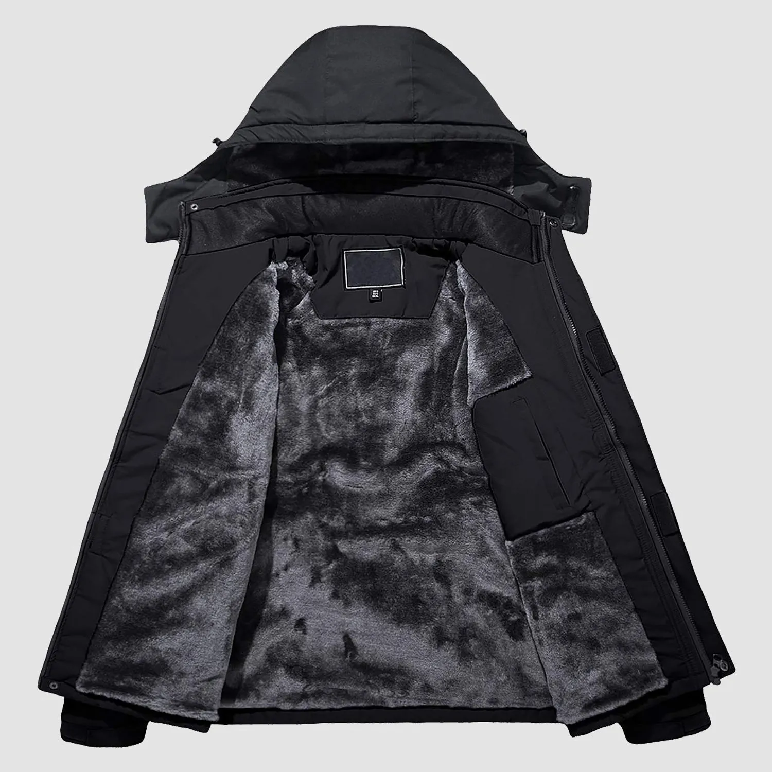 Men's Water-Repellent Winter Ski Jacket with Fleece Lining
