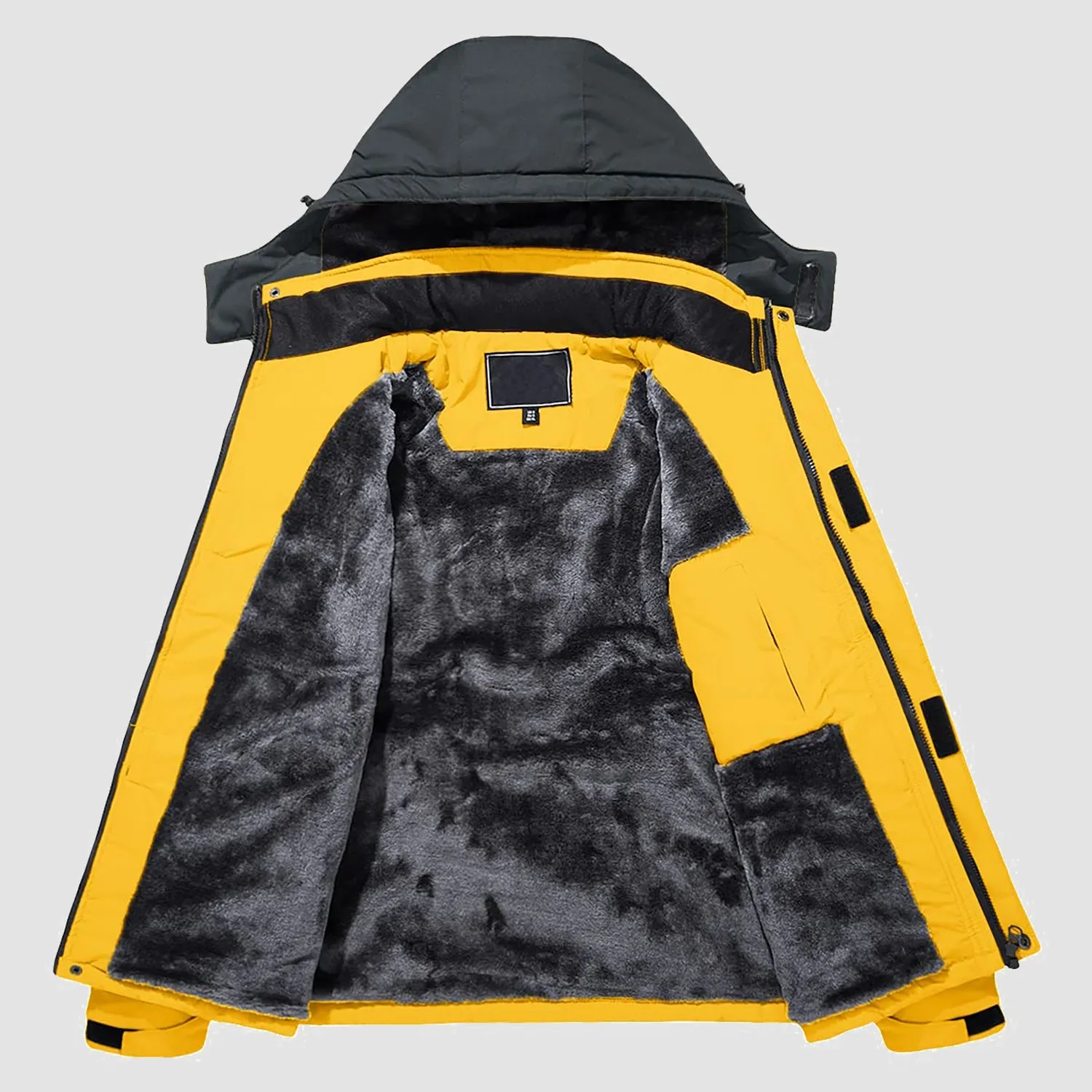 Men's Water-Repellent Winter Ski Jacket with Fleece Lining