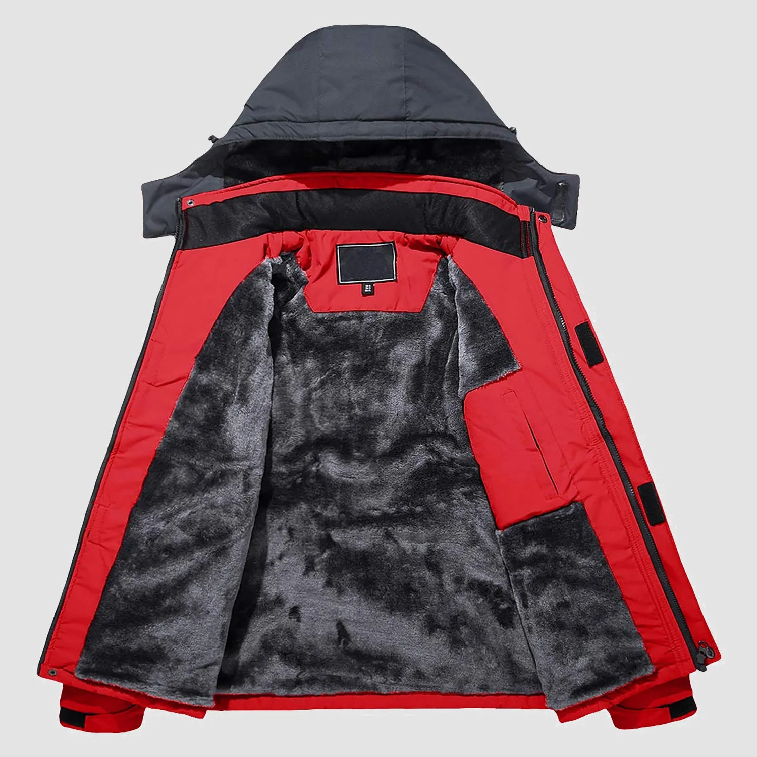Men's Water-Repellent Winter Ski Jacket with Fleece Lining