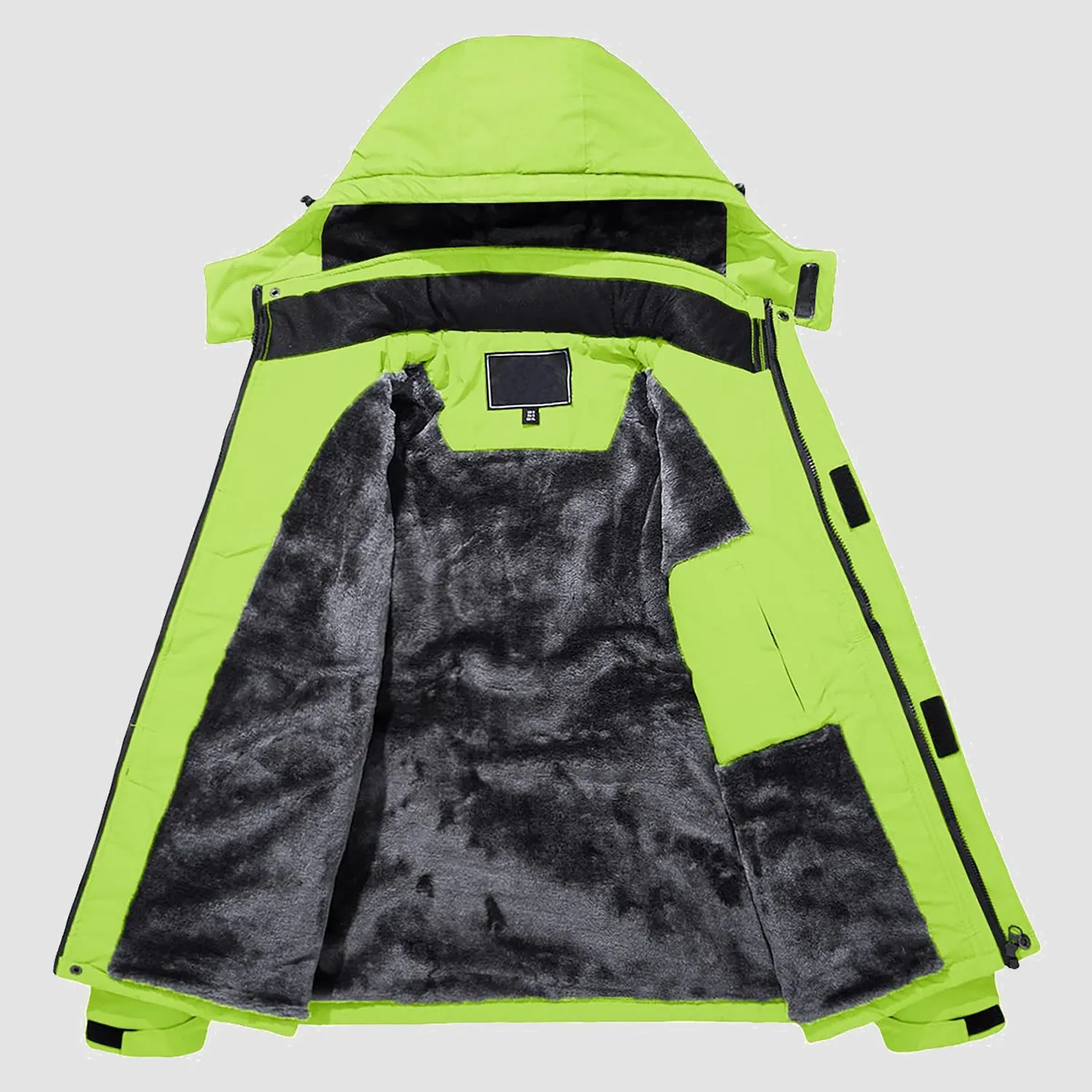 Men's Water-Repellent Winter Ski Jacket with Fleece Lining