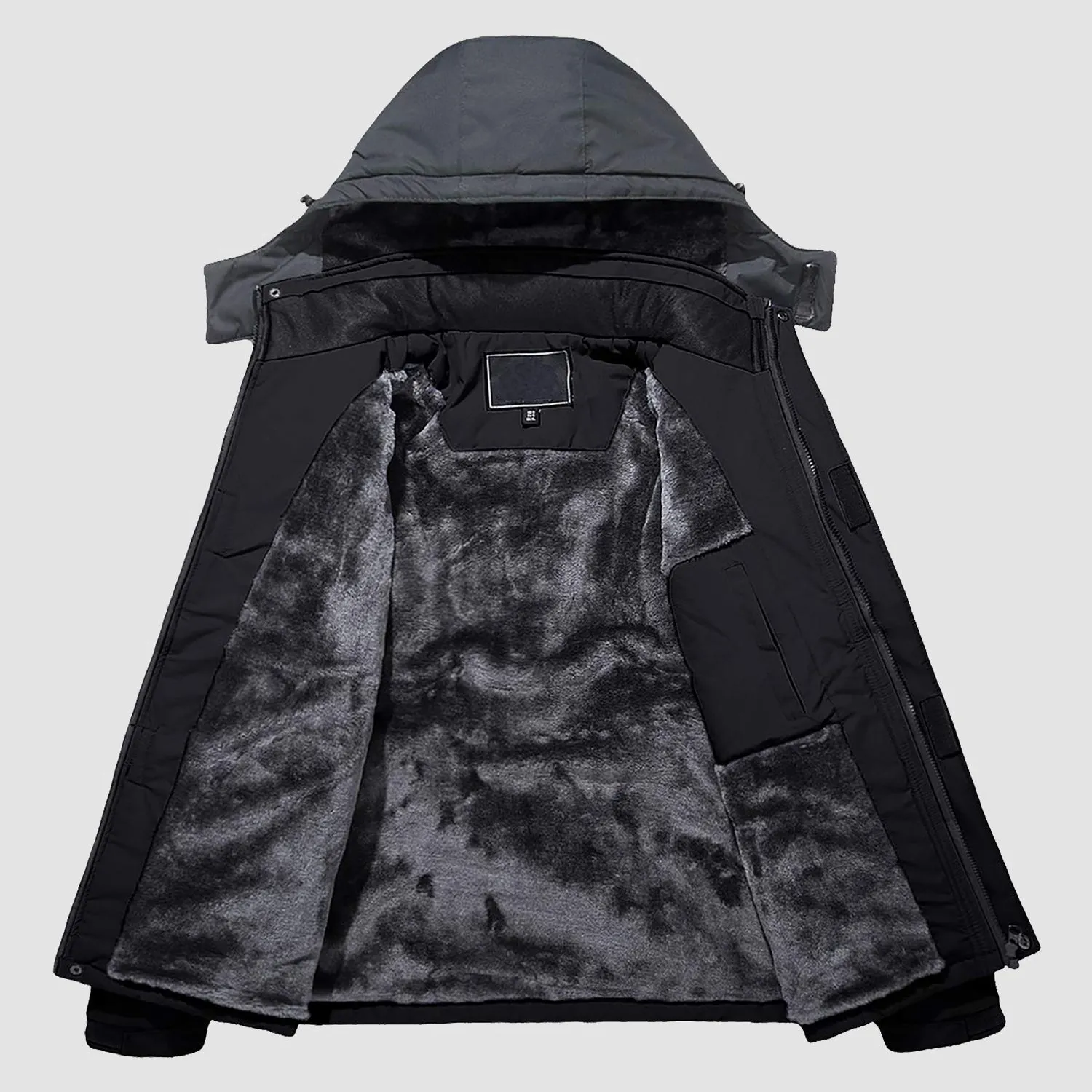 Men's Water-Repellent Winter Ski Jacket with Fleece Lining
