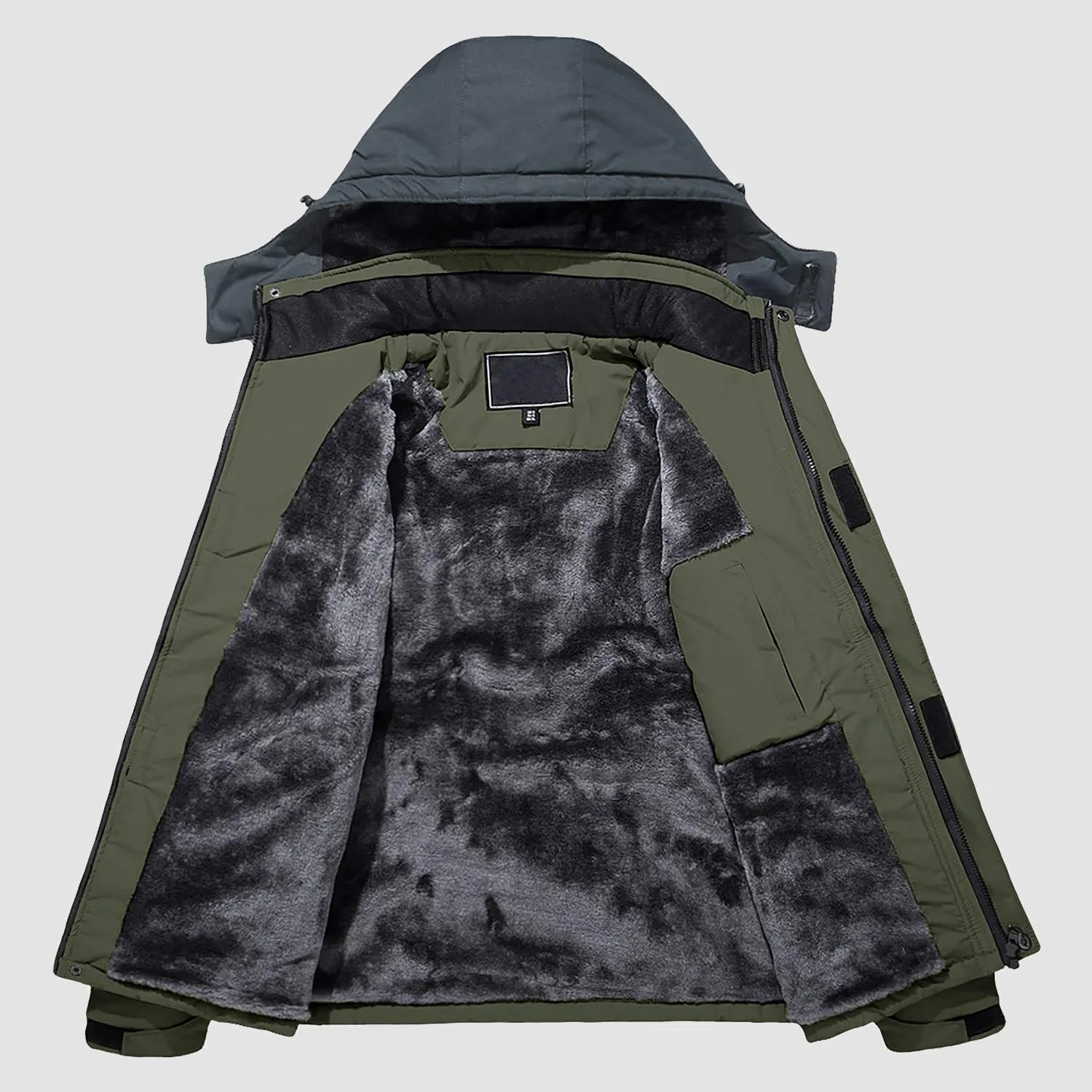 Men's Water-Repellent Winter Ski Jacket with Fleece Lining