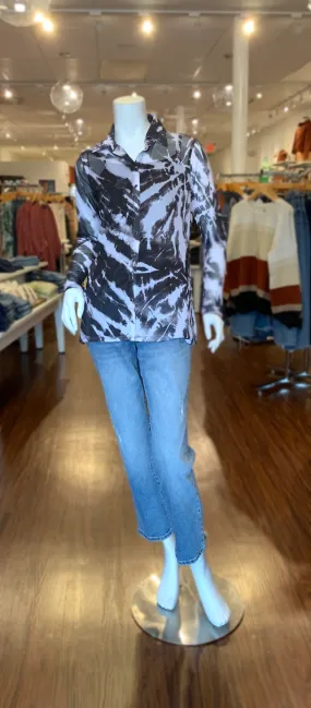 Mesh Shirt with Cami - Coal
