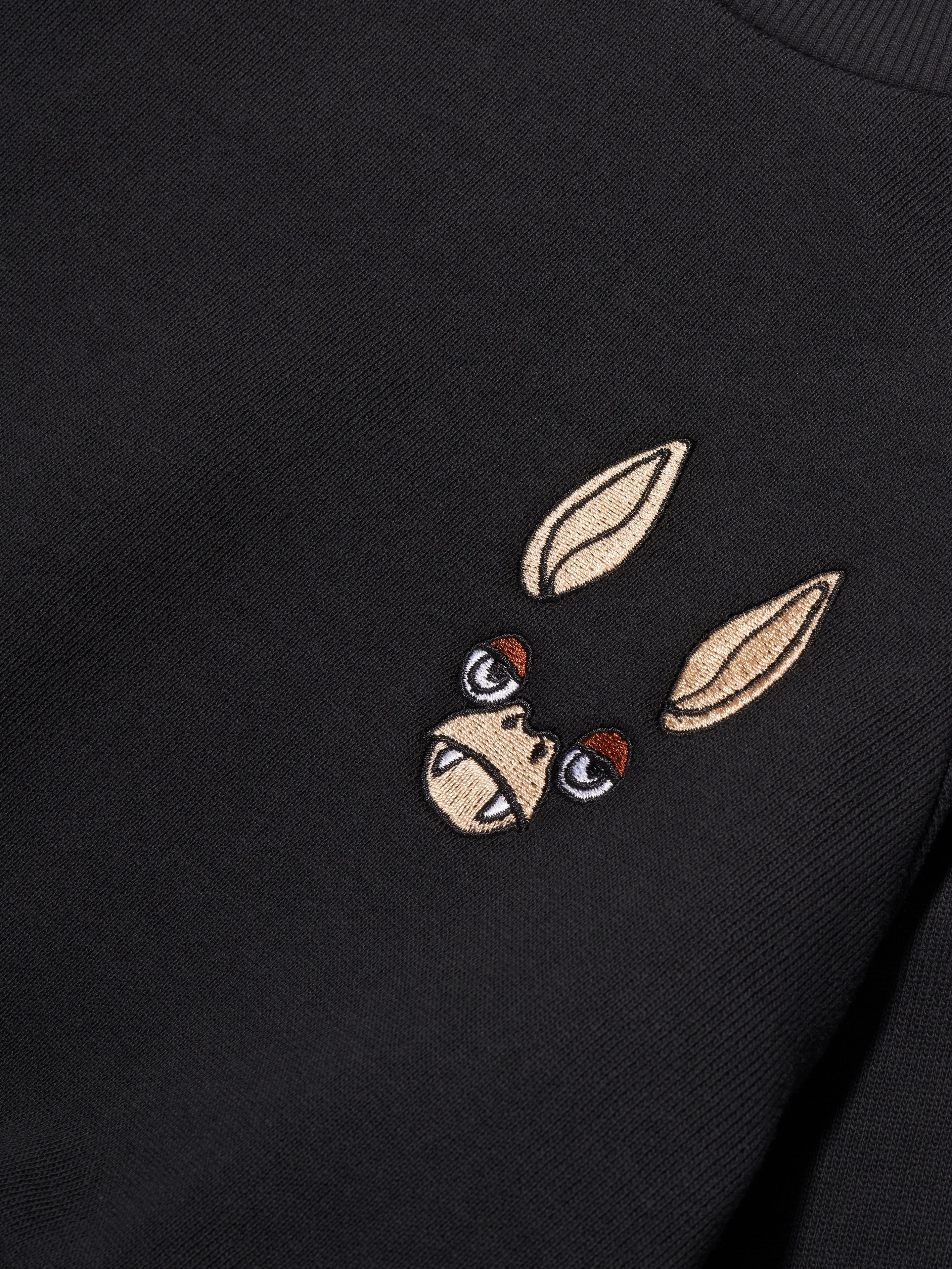 Mini Rodini Kids Bat Sleeve Sweatshirt in Black