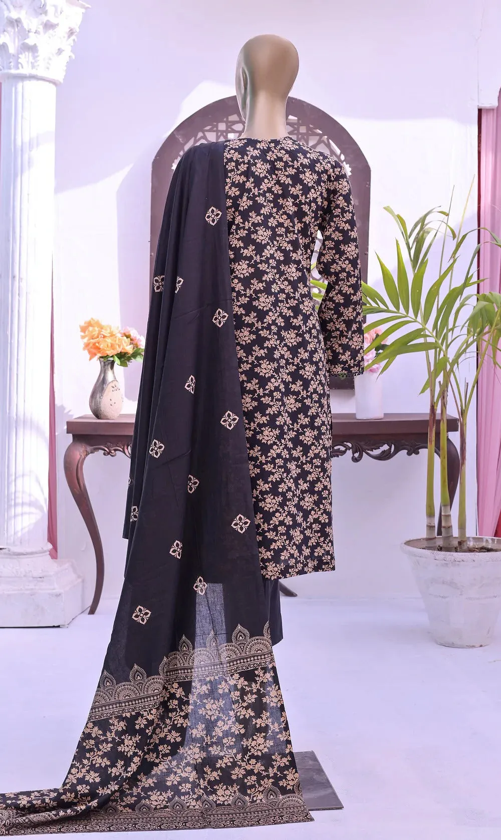 Monochrome by Amna Khadija Unstitched 3 Piece Black & White Lawn Collection'2022-BW-02