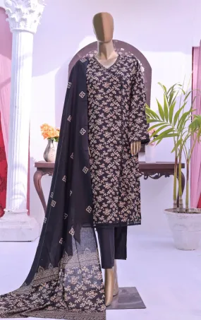 Monochrome by Amna Khadija Unstitched 3 Piece Black & White Lawn Collection'2022-BW-02