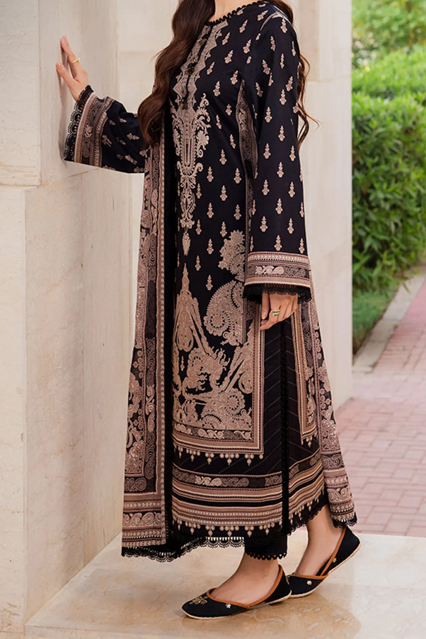 Monochrome By Asim Jofa Unstitched 3 Piece Digital Lawn Collection'2024-AJCM-08