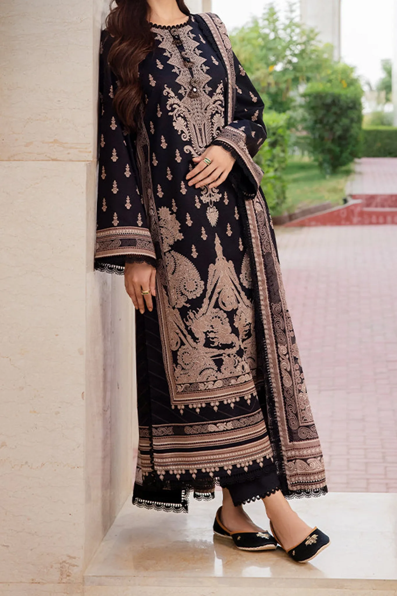 Monochrome By Asim Jofa Unstitched 3 Piece Digital Lawn Collection'2024-AJCM-08