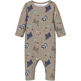 Name It Weathered Teak Nathon Onesie