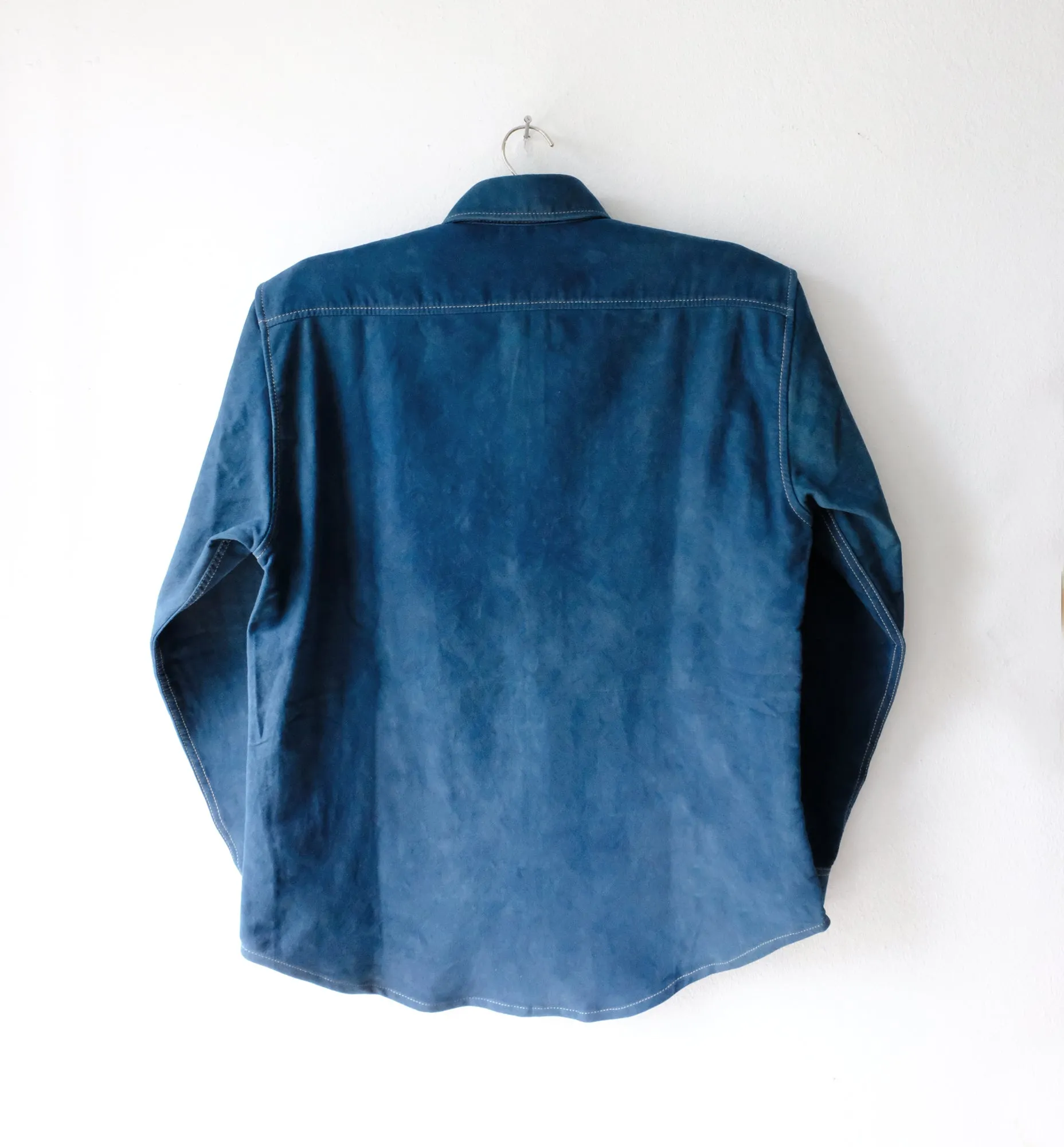 NATURAL INDIGO DYED SUEDE*