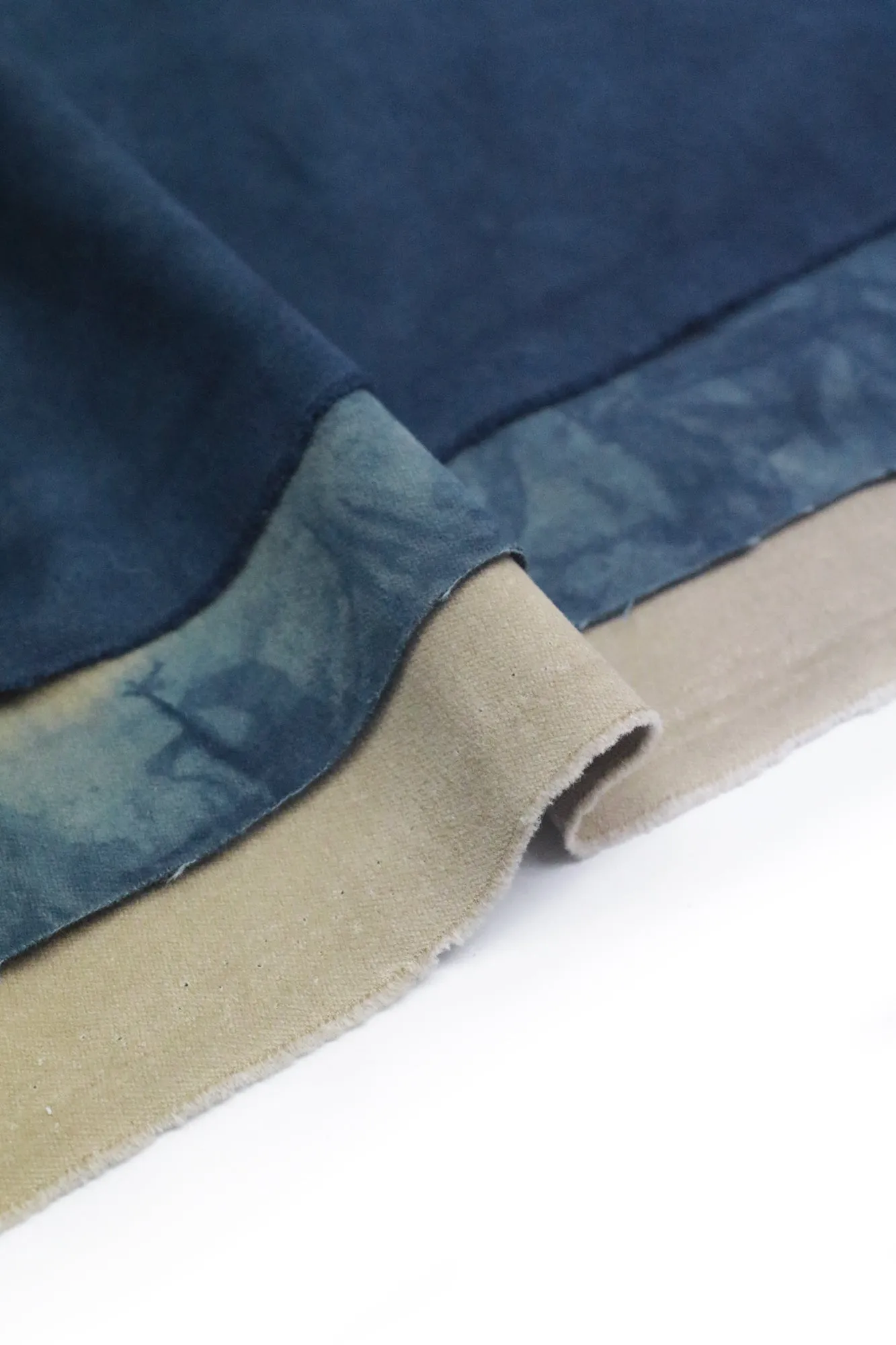 NATURAL INDIGO DYED SUEDE*
