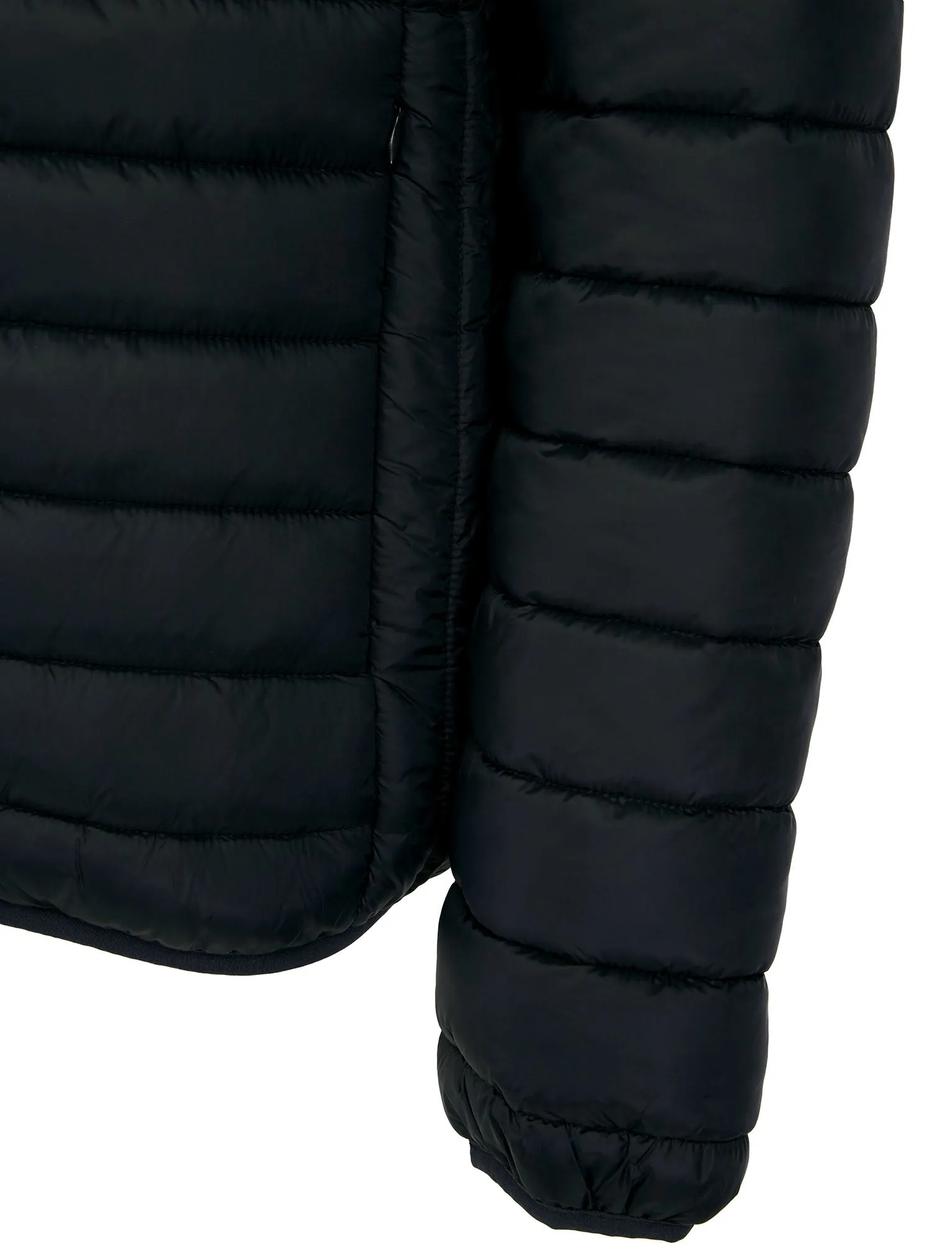 Nayati Funnel Neck Quilted Puffer Jacket in Jet Black / Burgundy - Tokyo Laundry