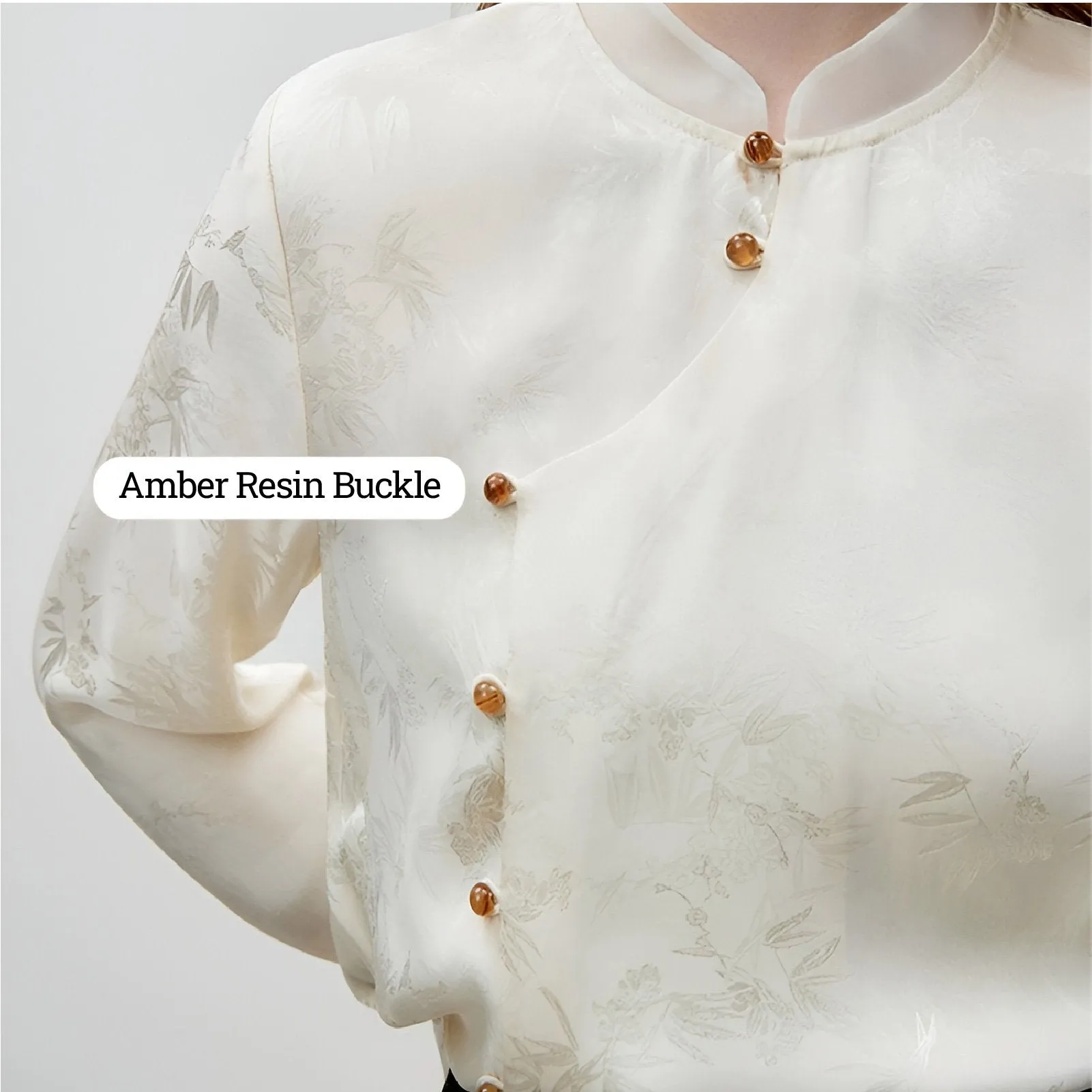 New Chinese-Style Long Sleeve Mandarin Collar Shirt
