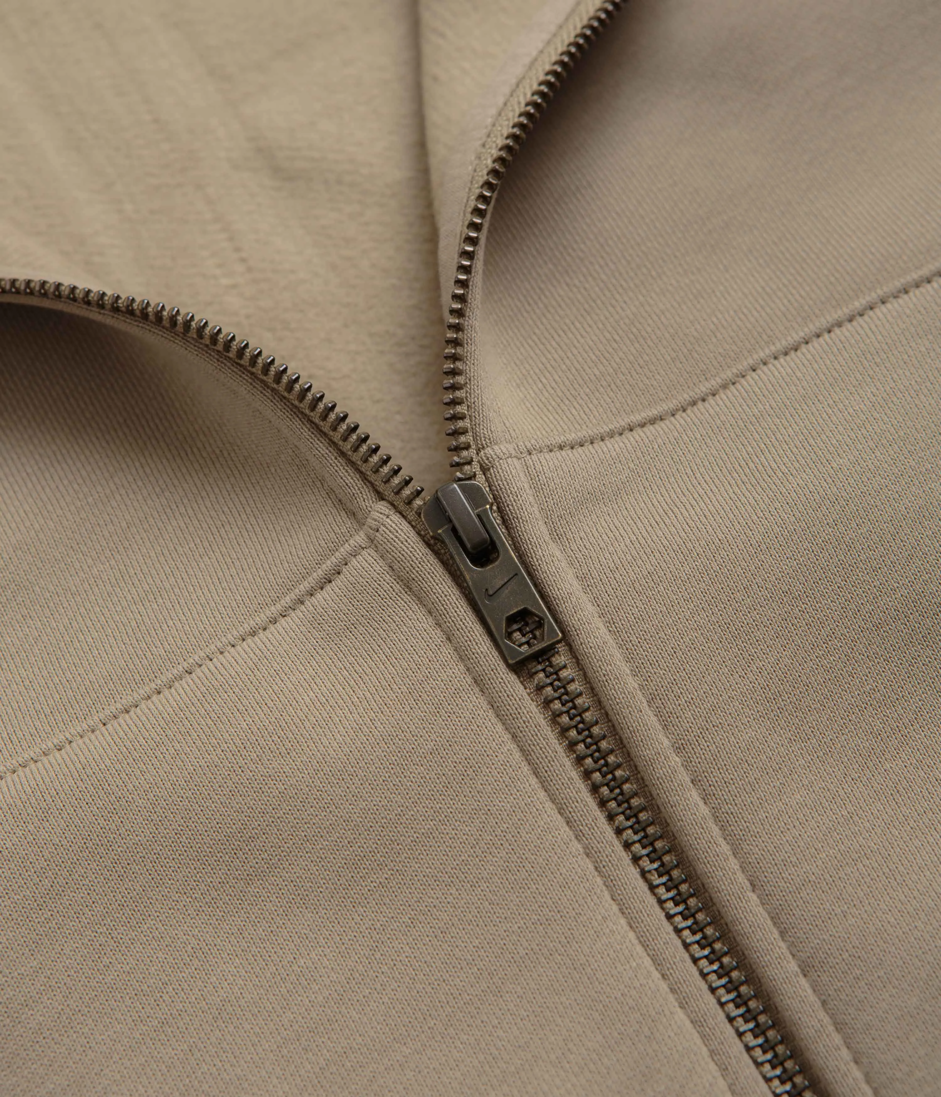 Nike SB Essential Logo Full Zip Hoodie - Khaki / White