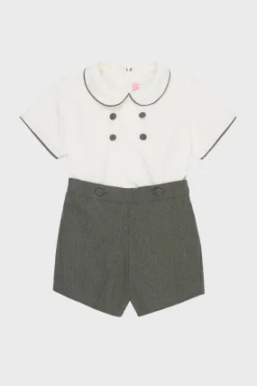 Olive Check Fantino Baby Boy Set