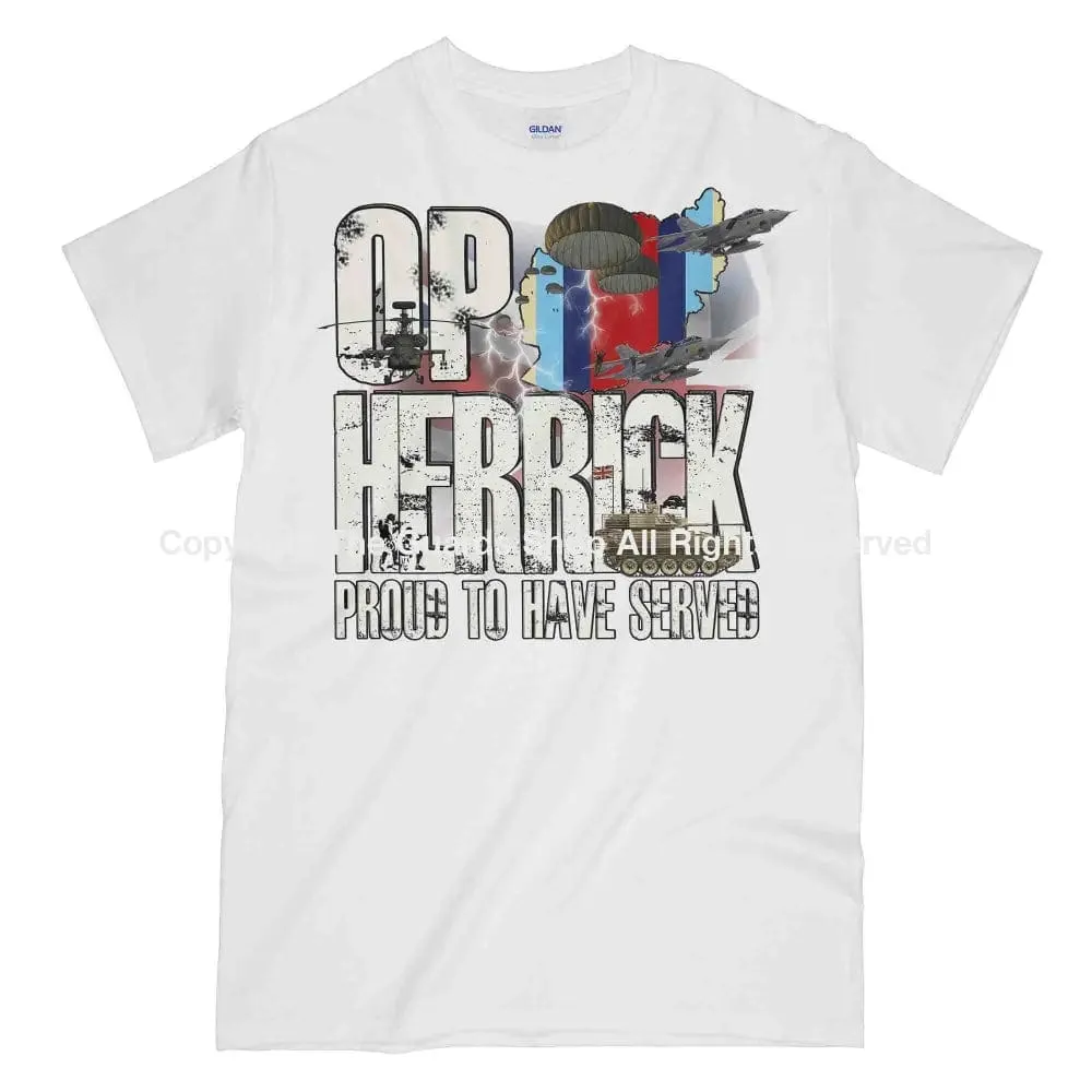 OP HERRICK AFGHANISTAN WAR VETERAN Printed T-Shirt