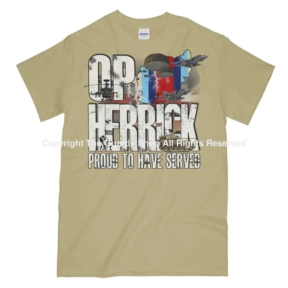 OP HERRICK AFGHANISTAN WAR VETERAN Printed T-Shirt