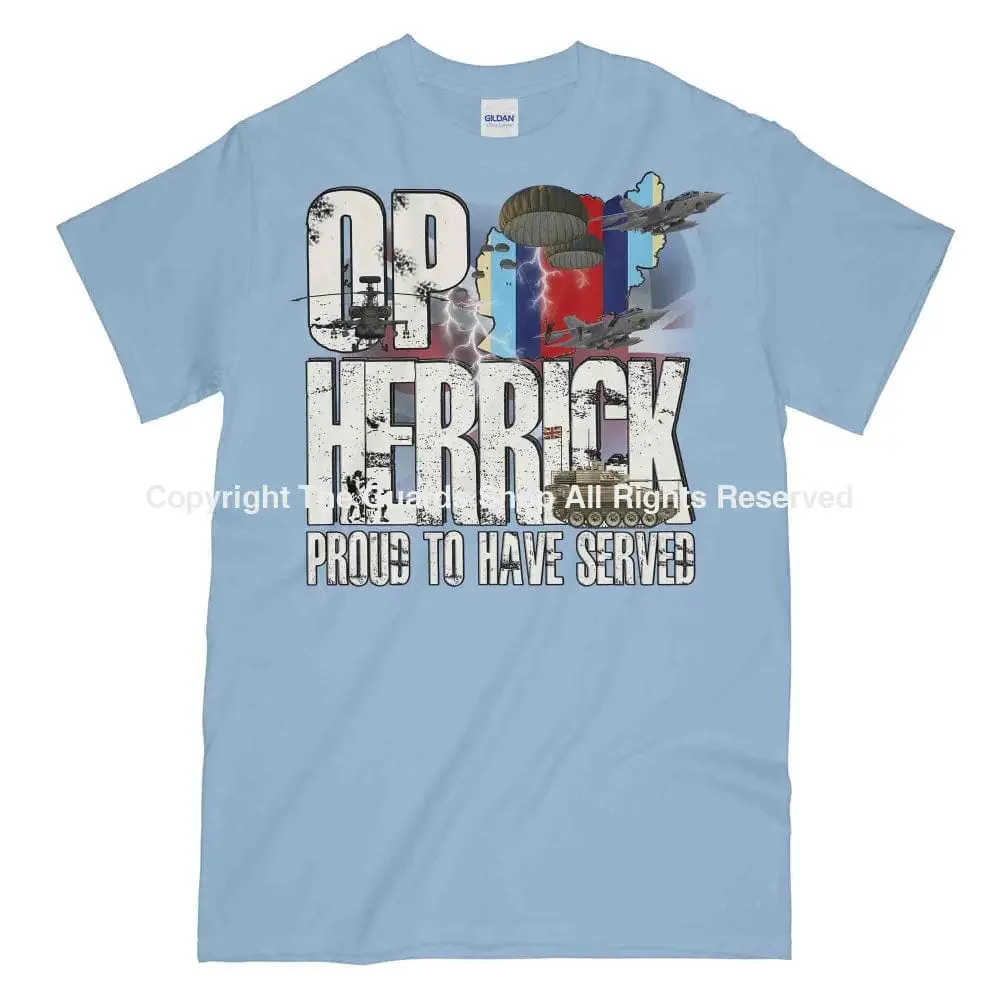 OP HERRICK AFGHANISTAN WAR VETERAN Printed T-Shirt