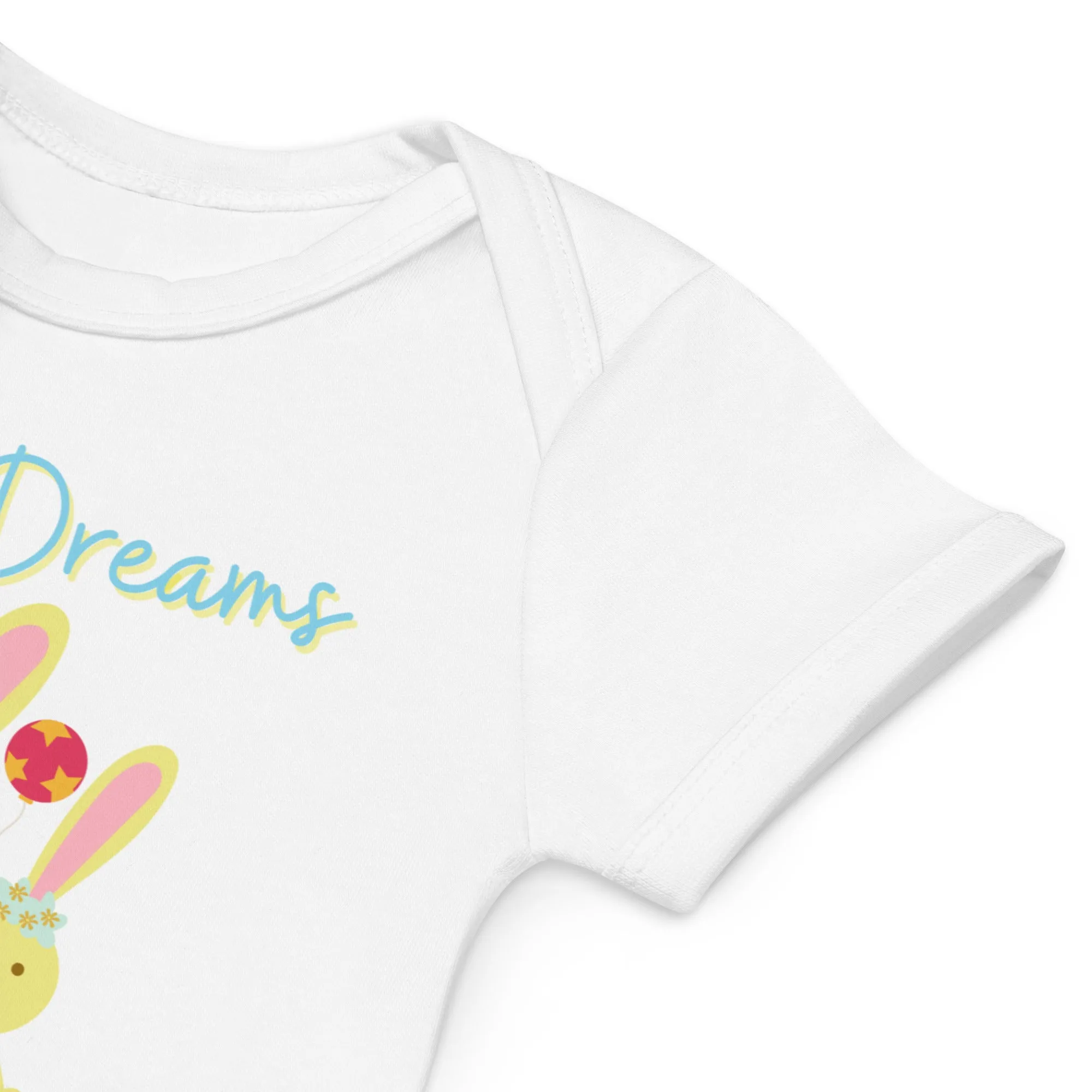 Organic cotton baby bodysuit, Sweet Dreams - Fitz & Willow