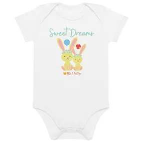 Organic cotton baby bodysuit, Sweet Dreams - Fitz & Willow