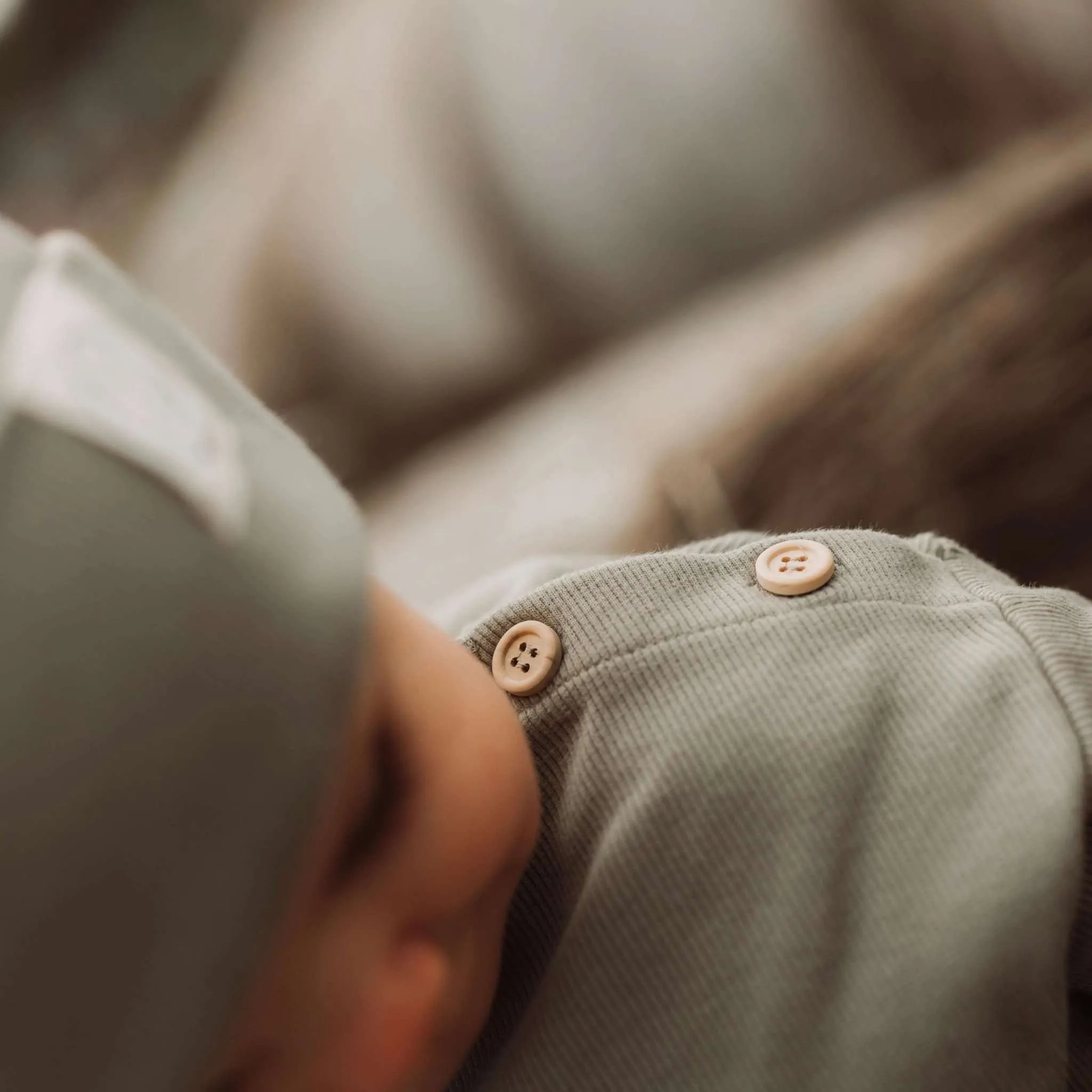 Organic Rib Sweatshirt - Khaki