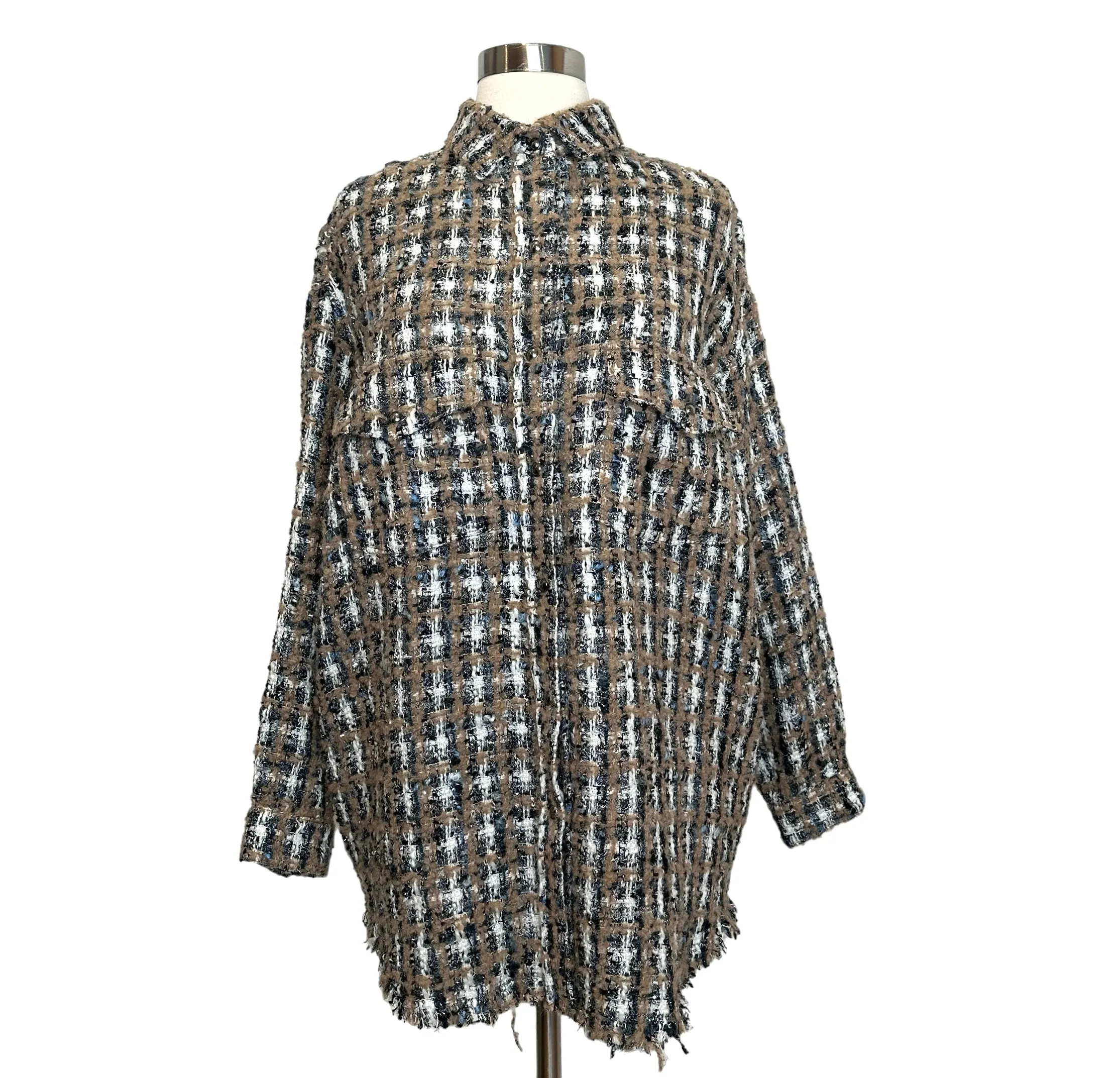 Oversized Tweed Jacket - S