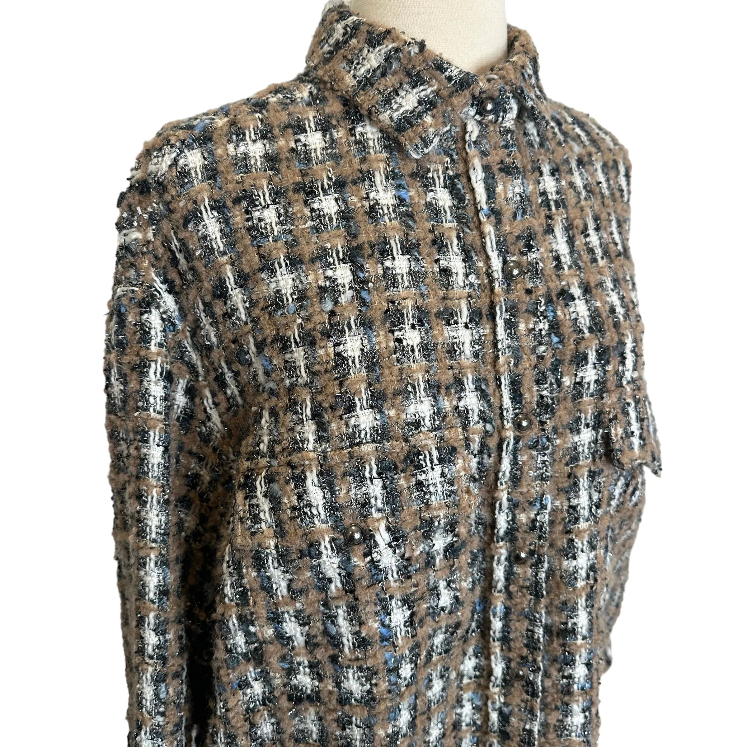 Oversized Tweed Jacket - S