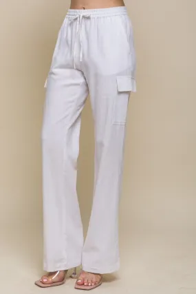 Pantalon Cargo Recto de Lino