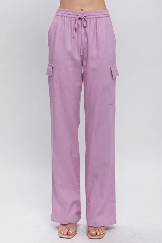 Pantalon Cargo Recto de Lino