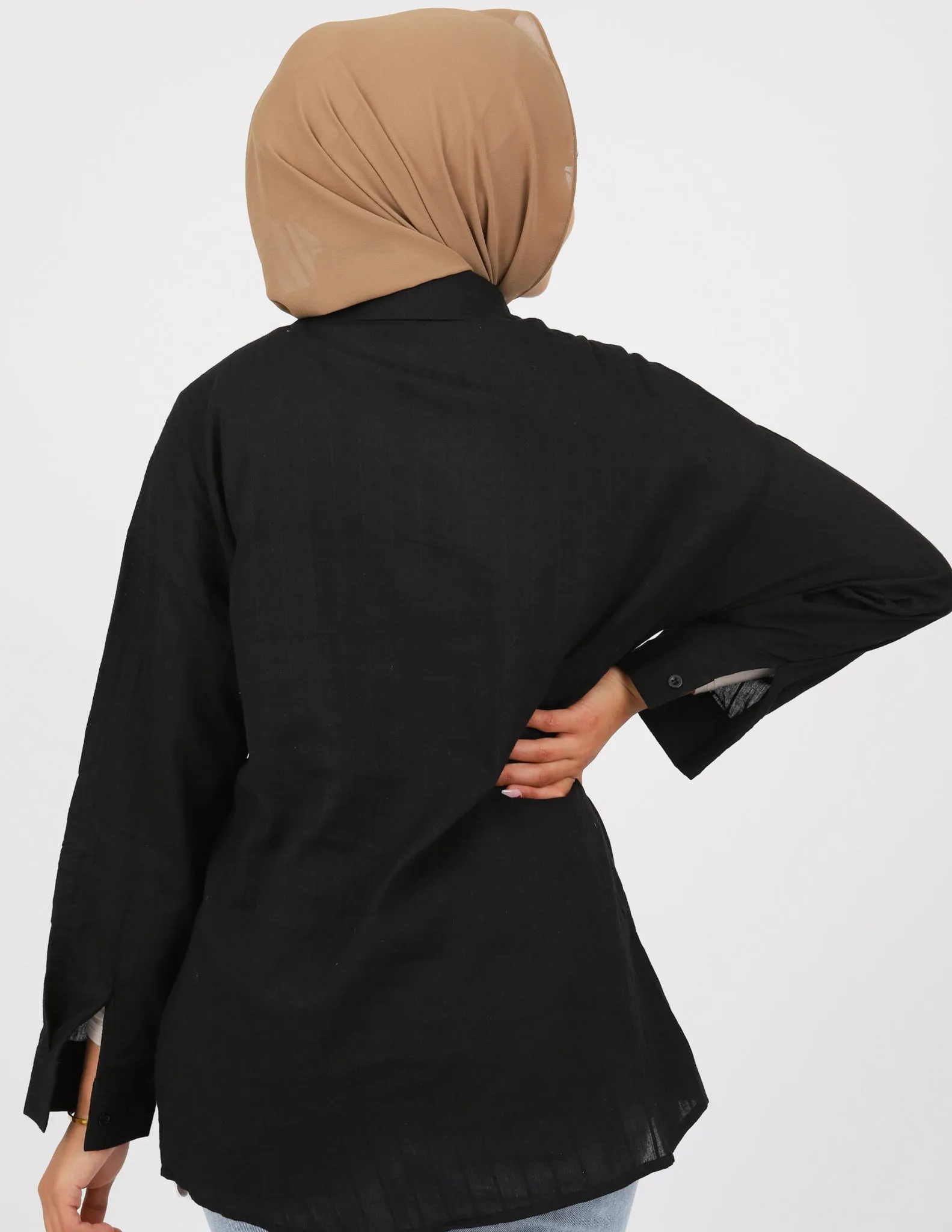 Pin Stripe Detailed Knot Shirt