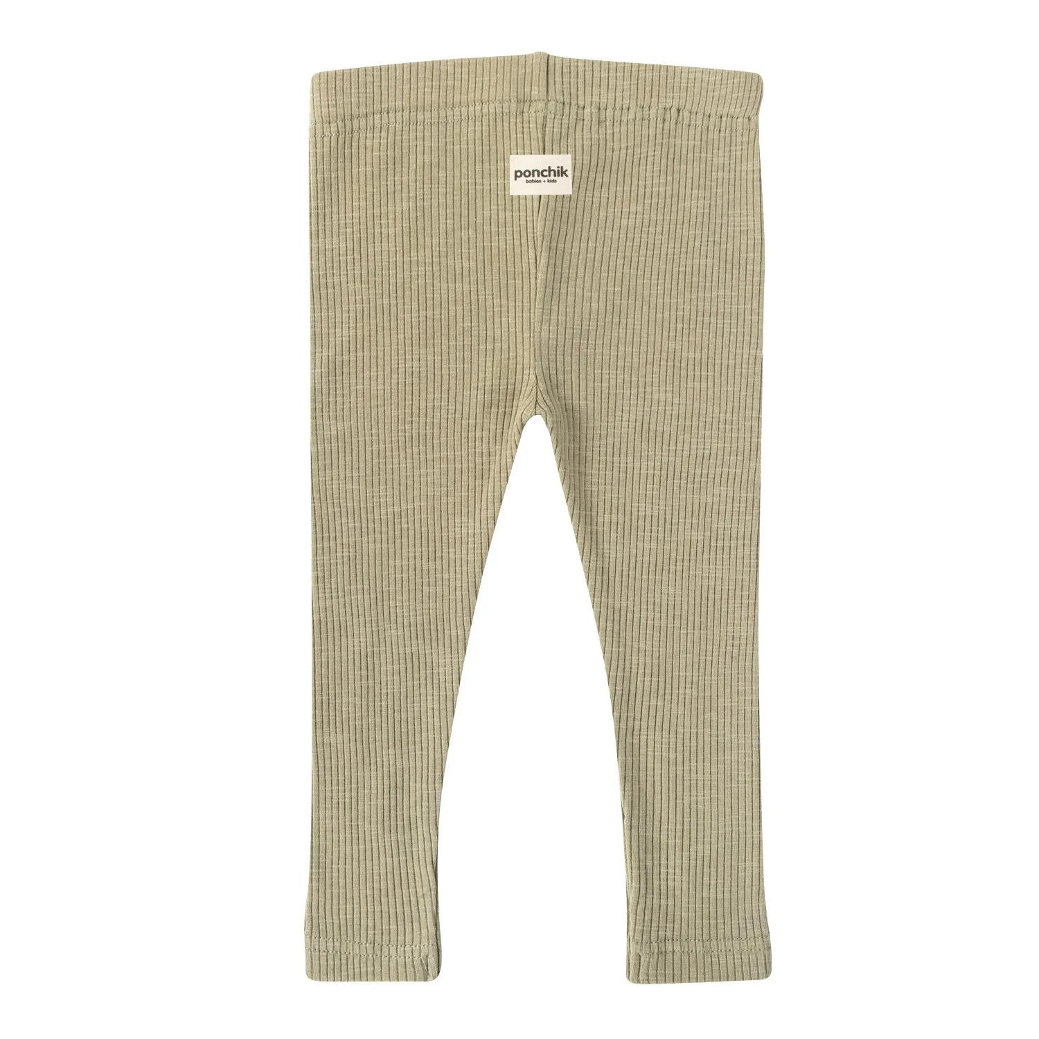 Ponchik Babies   Kids - Cotton Leggings - Pistachio Rib