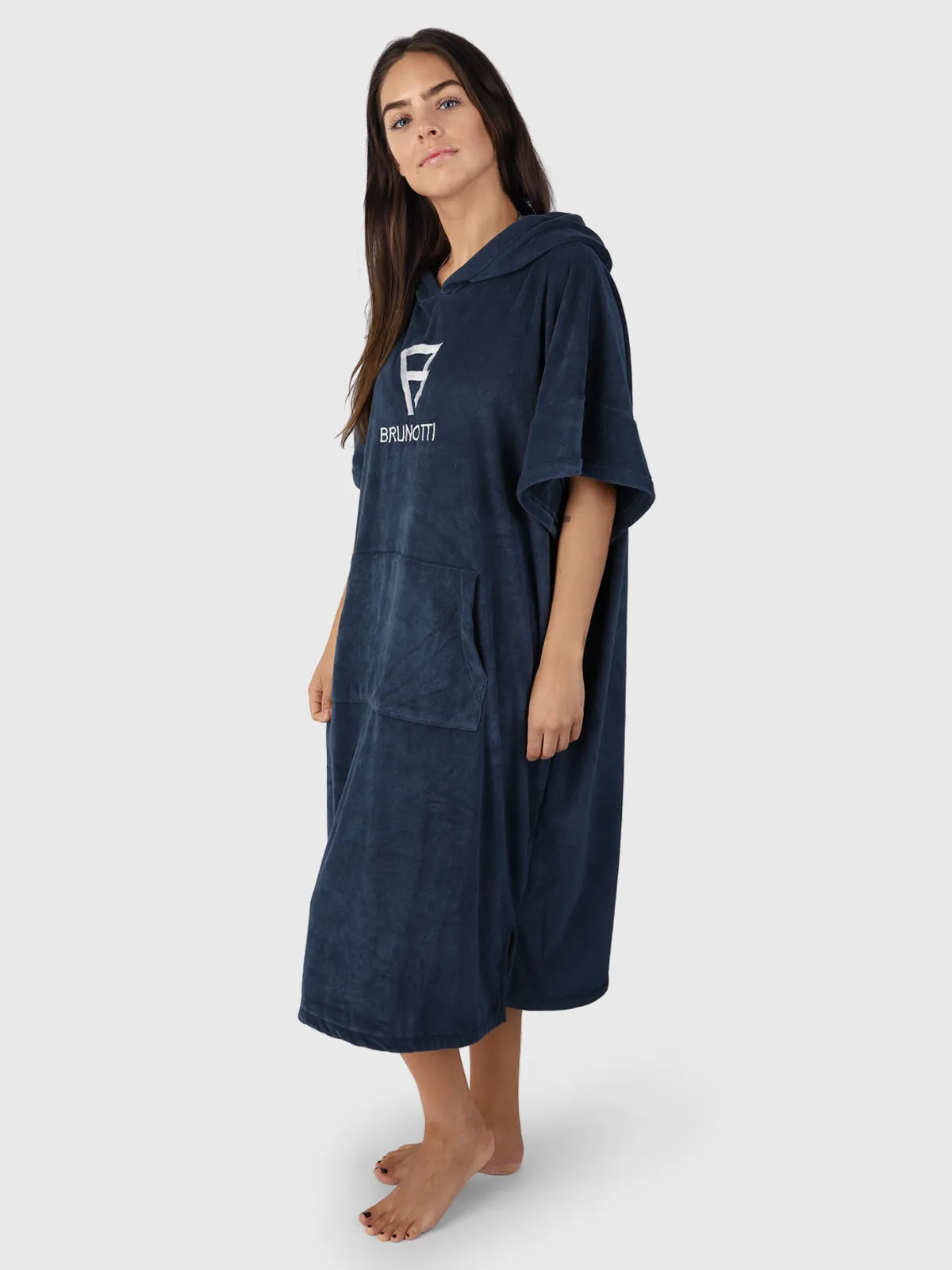 Poncho-Solid Poncho | Blue