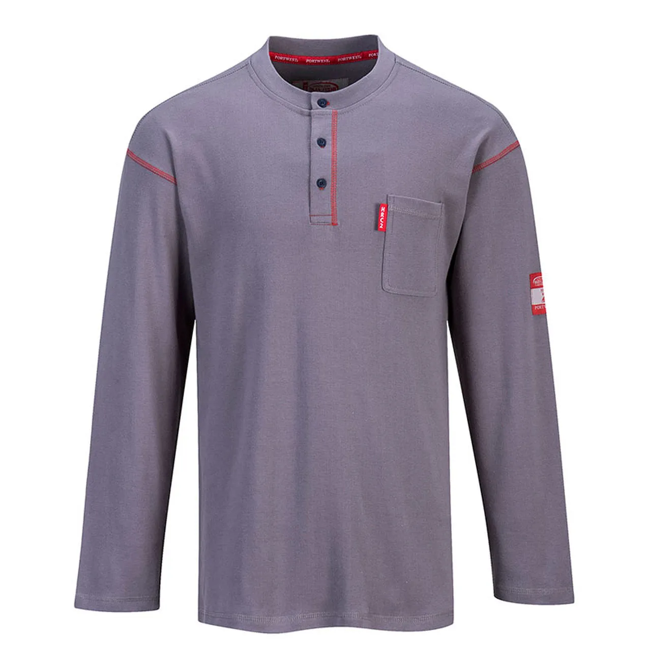 Portwest BizFlame FR 3 Button Crew Neck TShirt