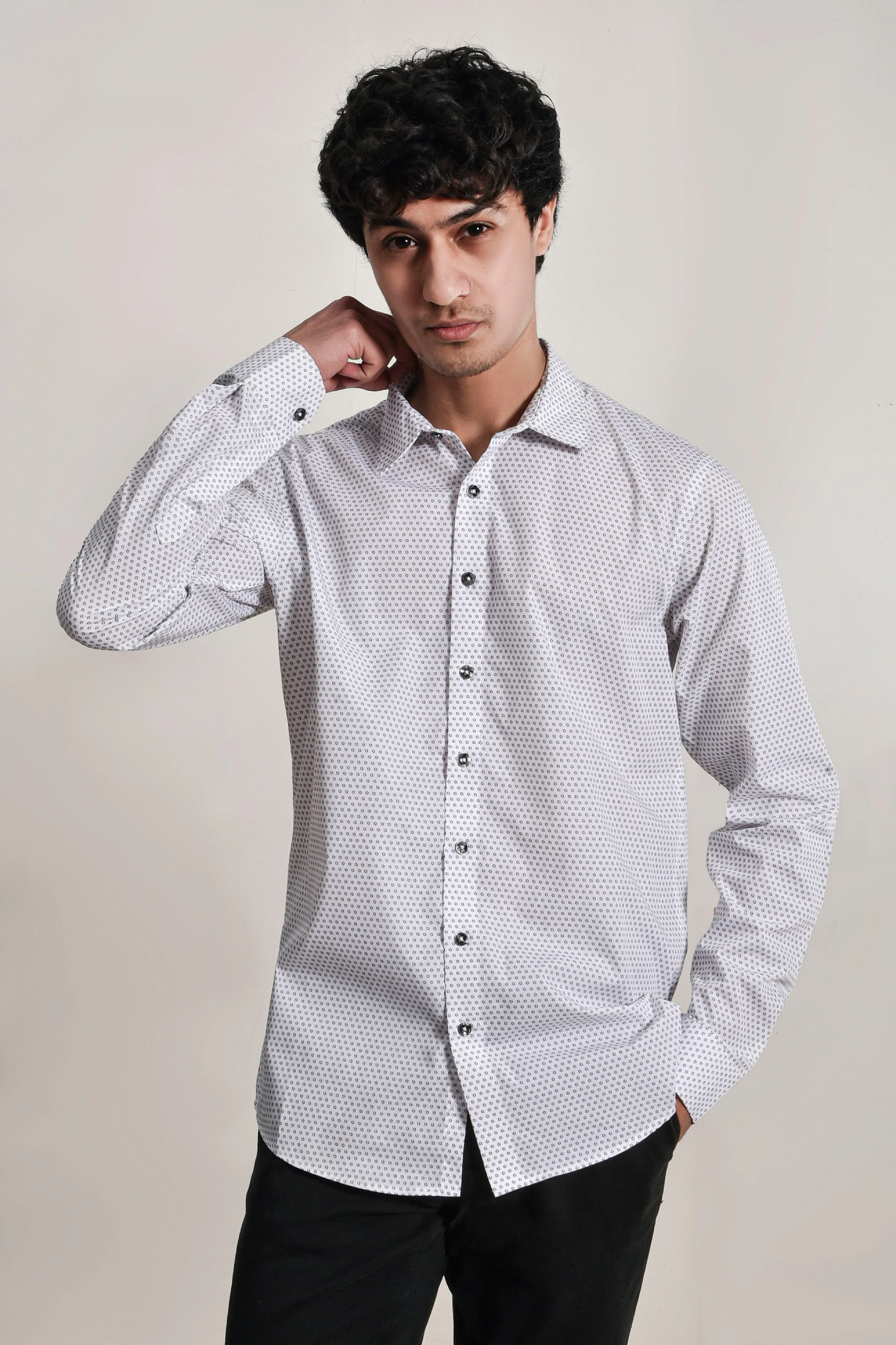 Printed Flock Casual Shirt