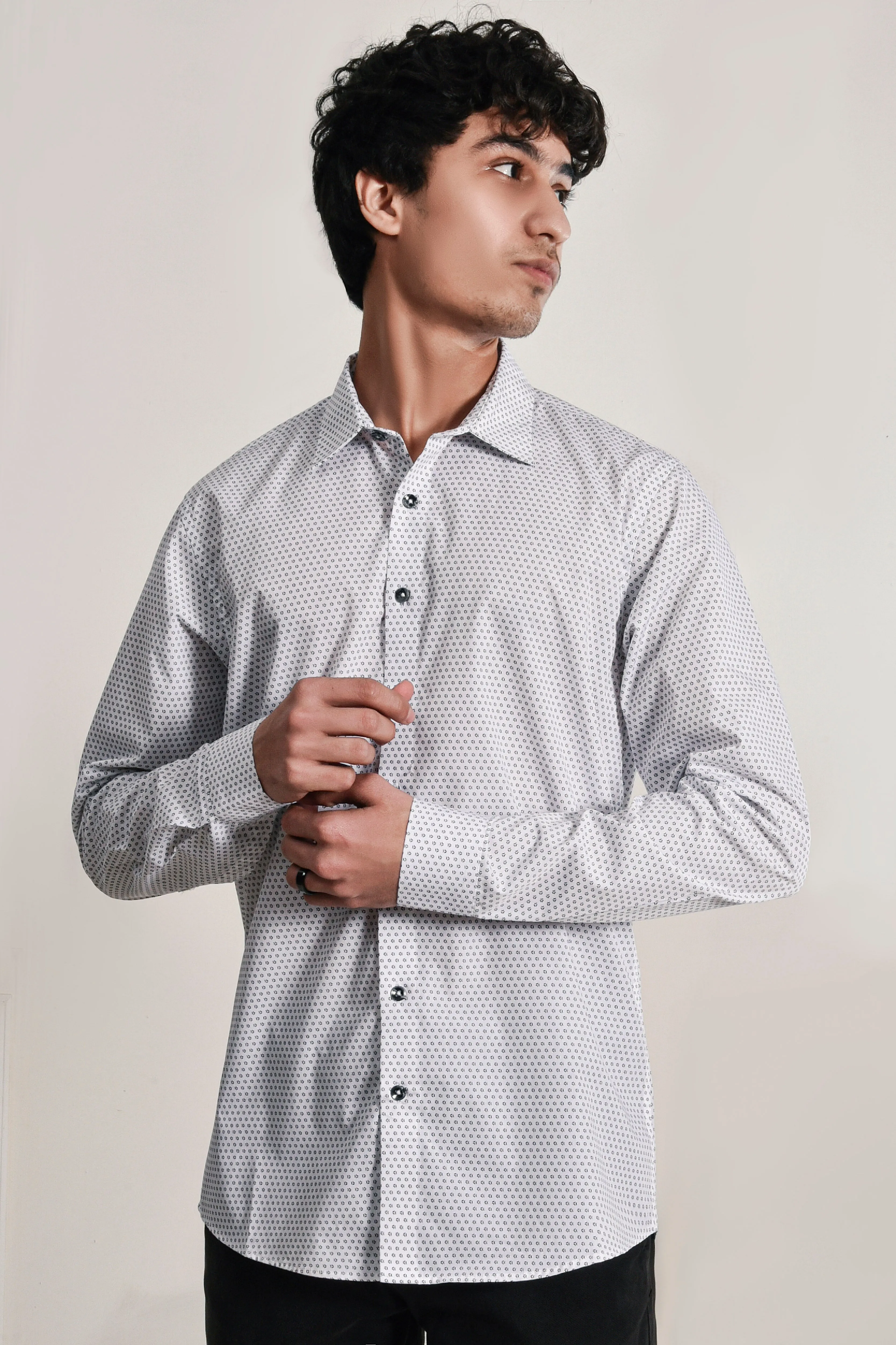 Printed Flock Casual Shirt