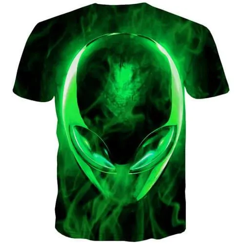 Psychedelic T shirts Men Abstract T shirts Funny Green Tshirts Cool Harajuku Tshirts Casual Short Sleeve summer Unisex Tee Style