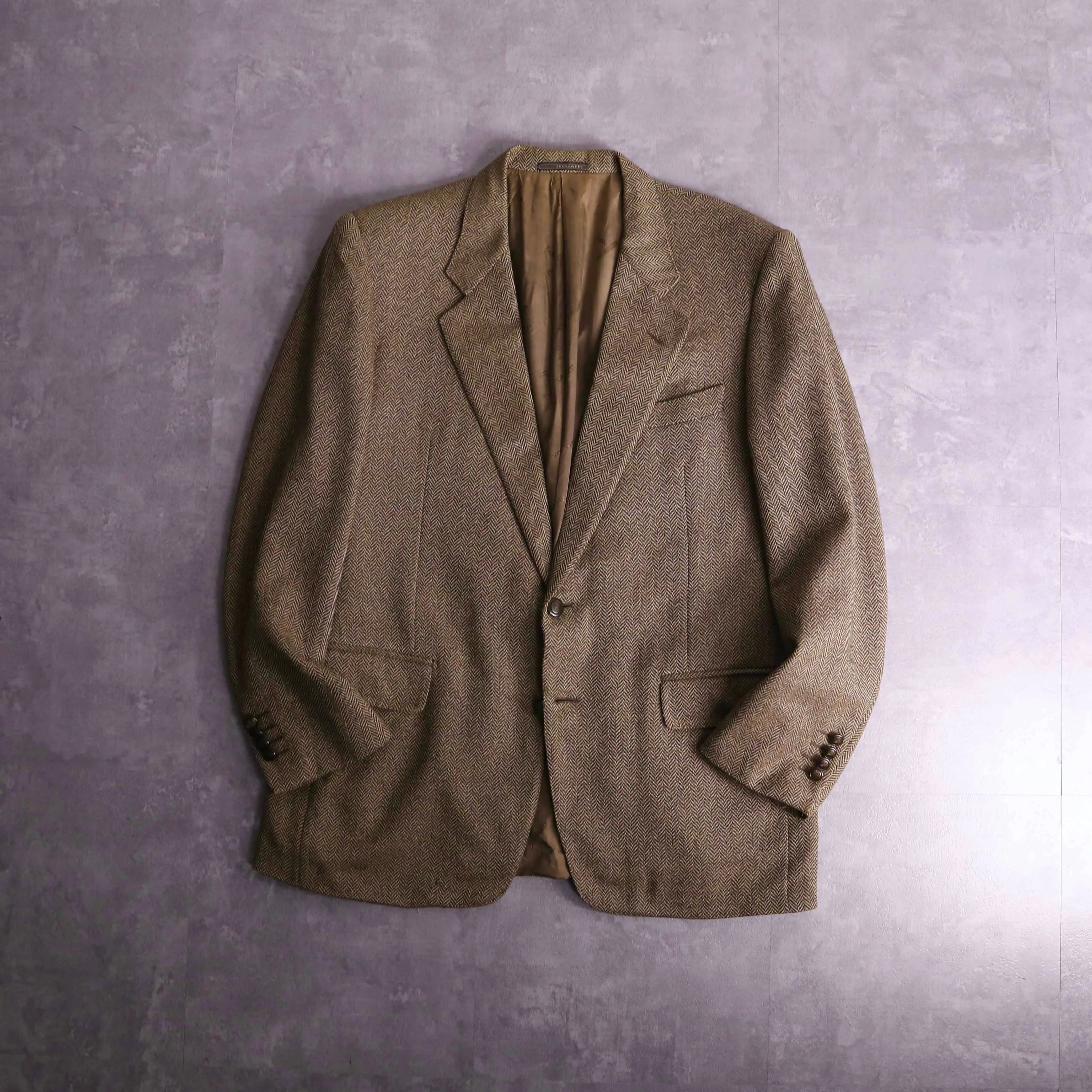 "TRUSSARDI" herringbone tweed tailored jacket